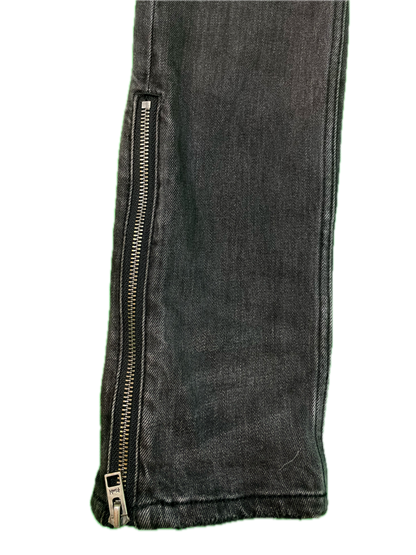 Ksubi Light Washed Flare Zip Black Jeans