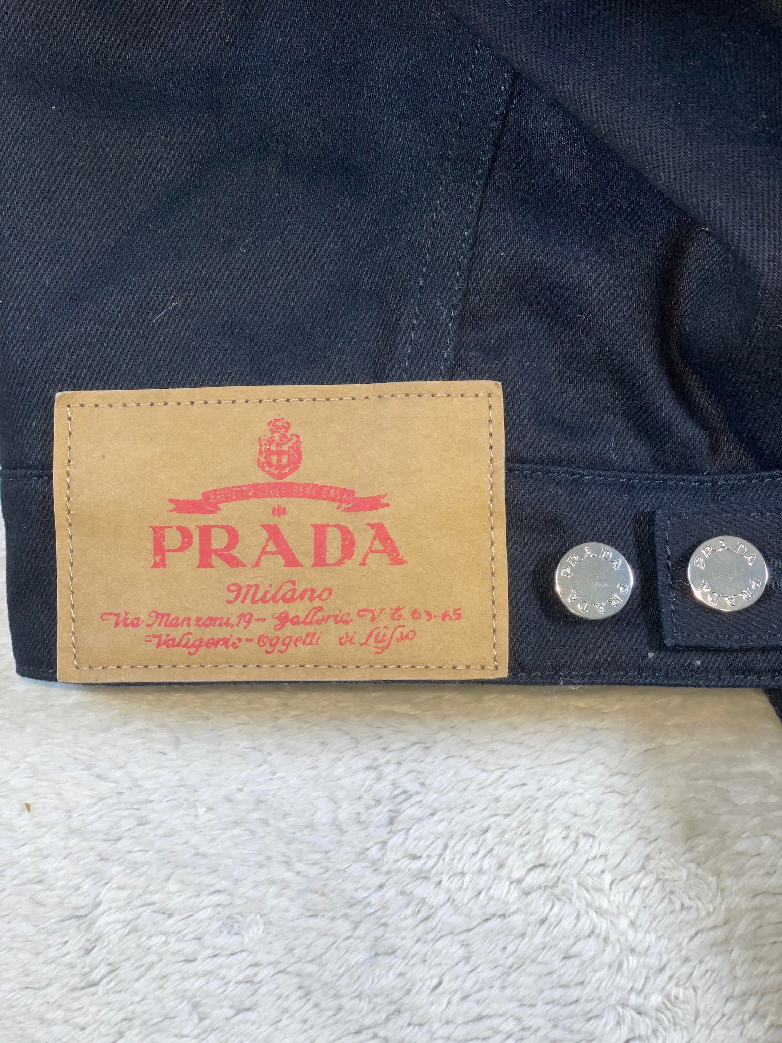 Prada Bull Blouson Black Denim Jacket