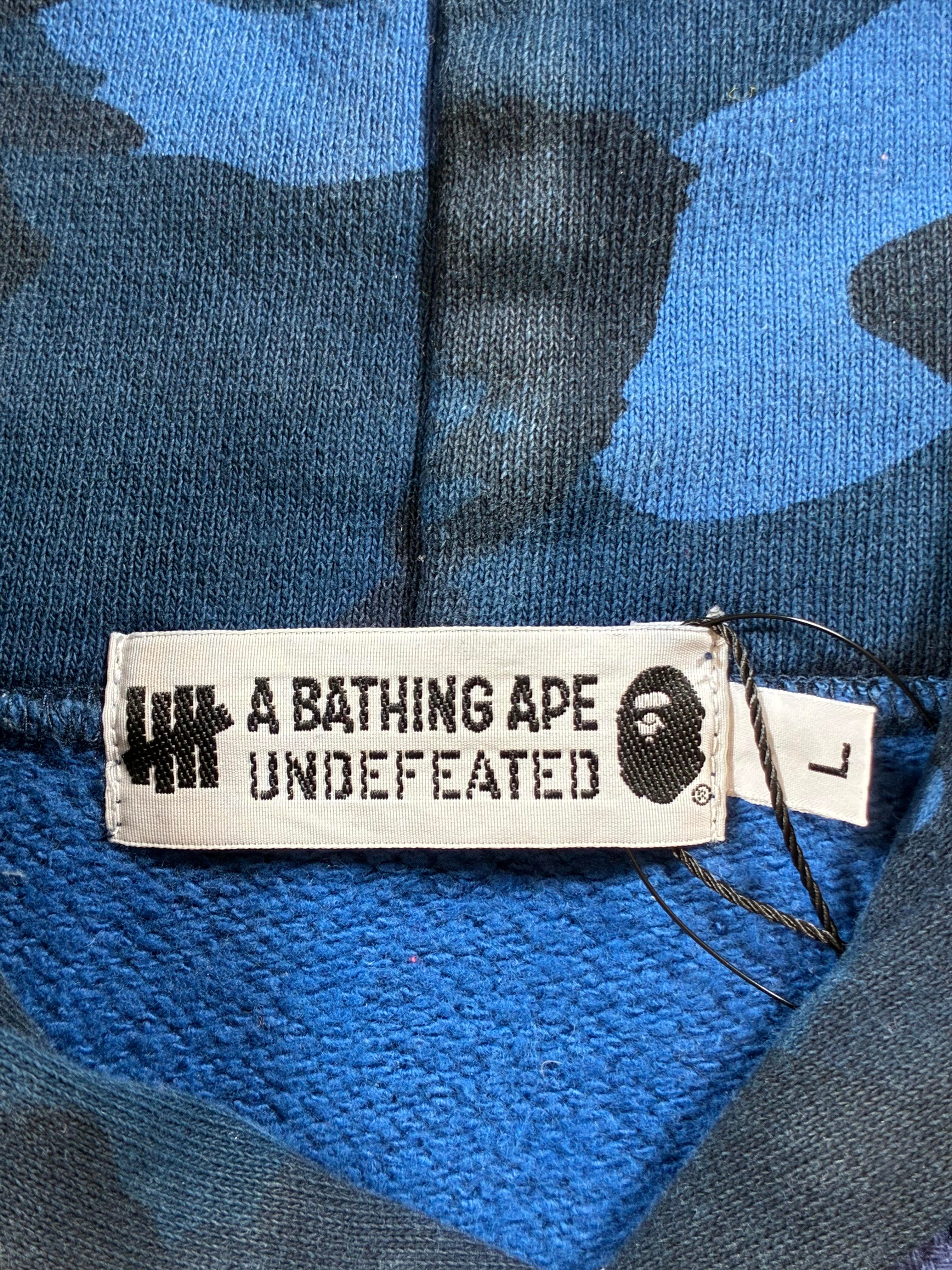 BAPE Undefeated Blue Camo Hoodie