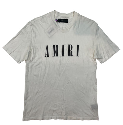 Amiri White Black Core Logo T-Shirt