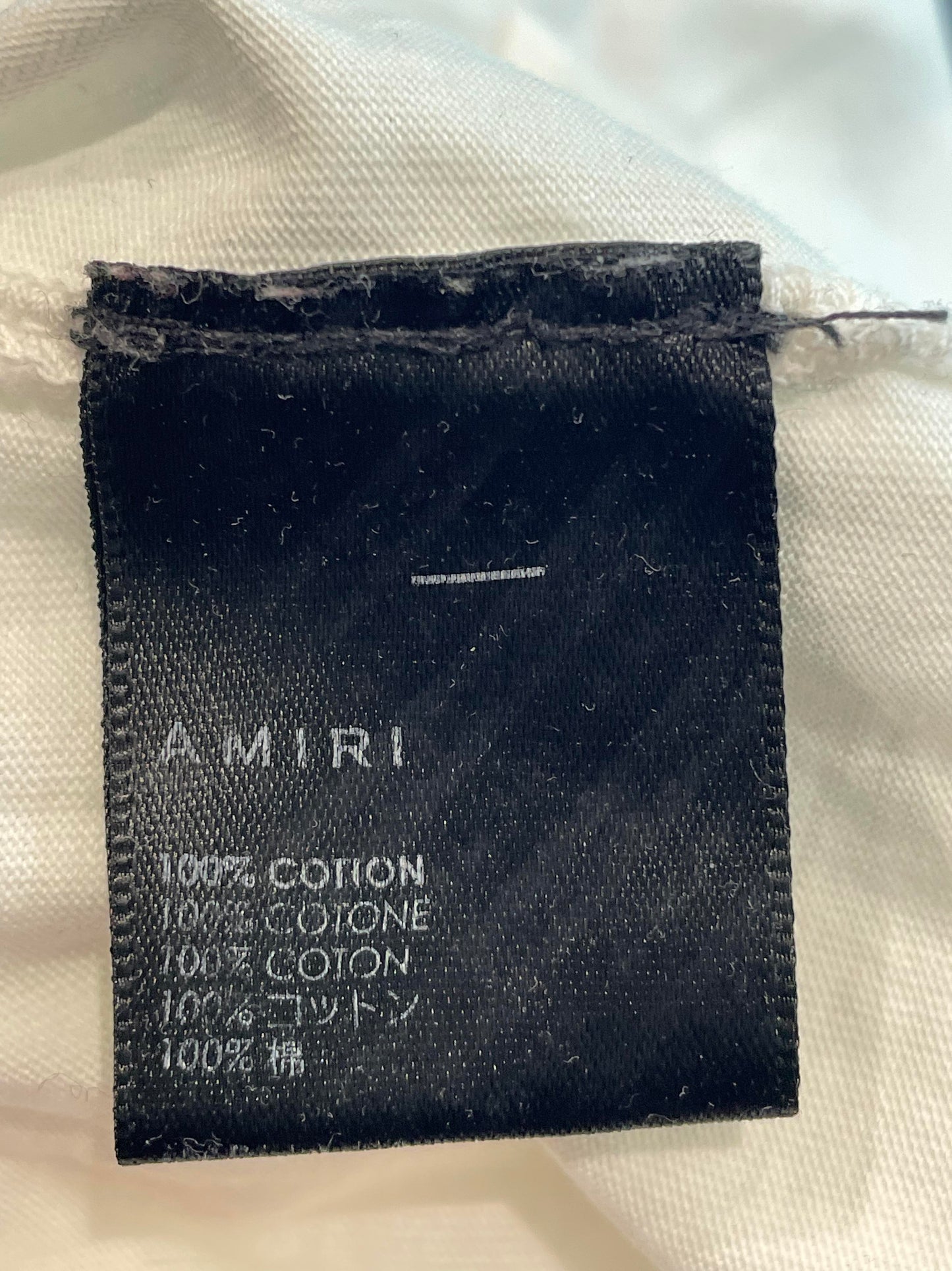 Amiri White Black Core Logo T-Shirt