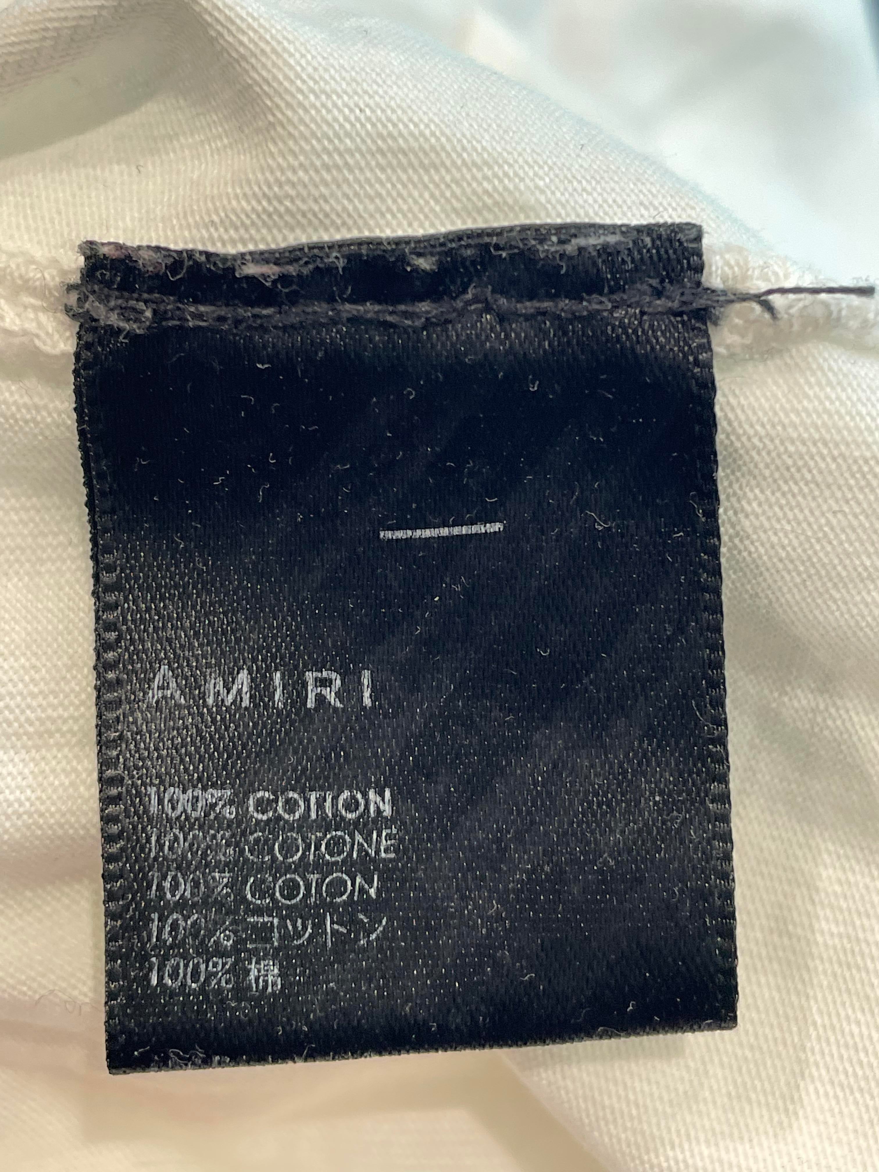 Amiri White Black Core Logo T-Shirt