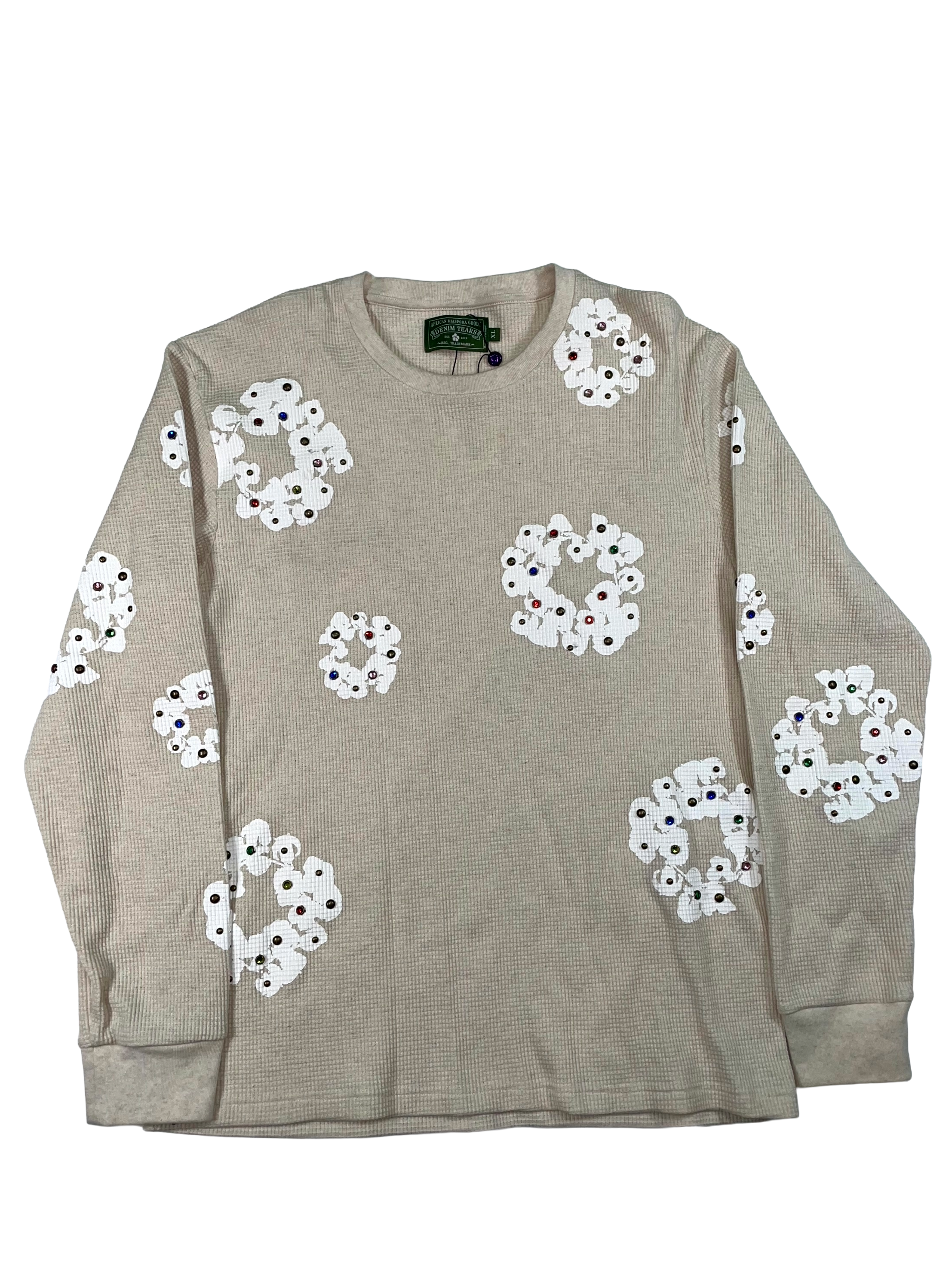 Denim Tears Rhinestone Cream Thermal