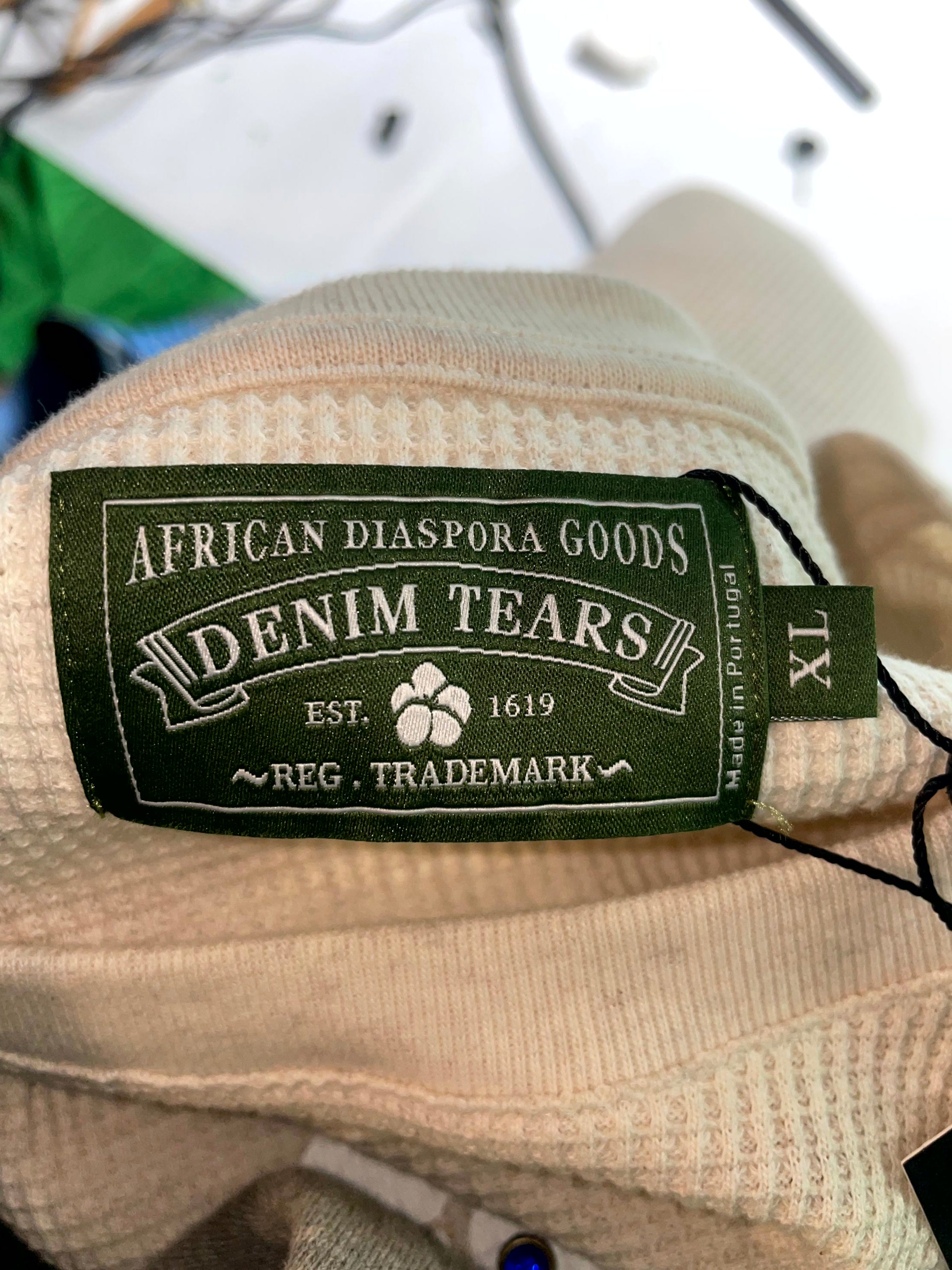 Denim Tears Rhinestone Cream Thermal