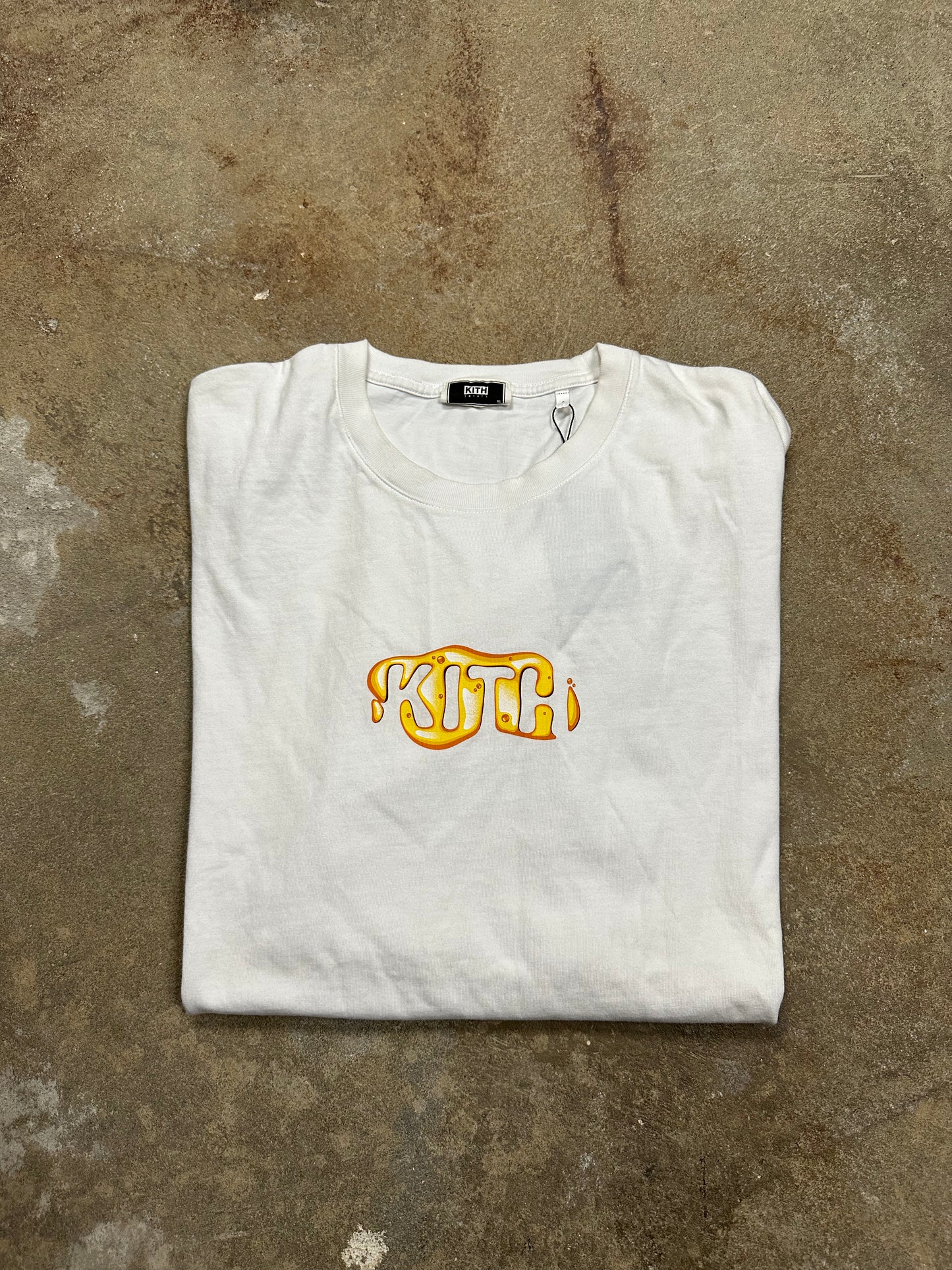 Kith Tee White Yellow XL Used