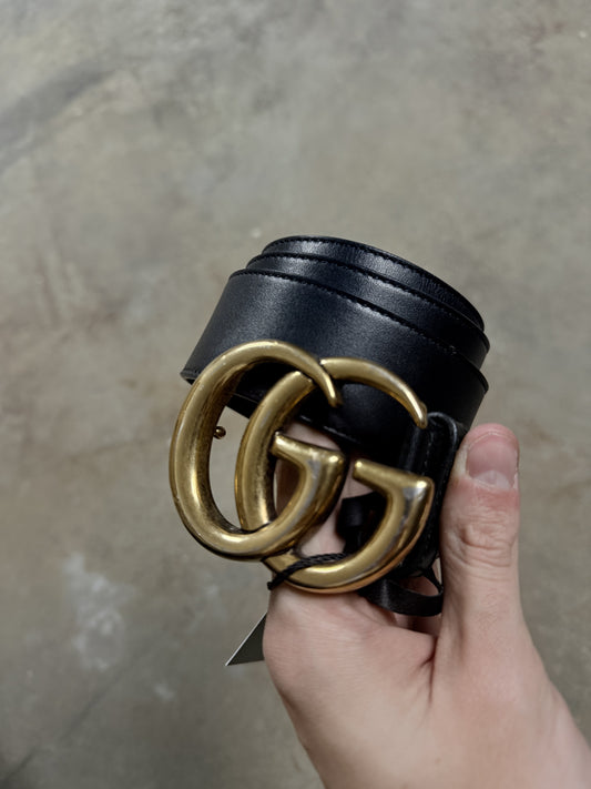 Gucci Belt Black Gold 90-36 (30-32) Used