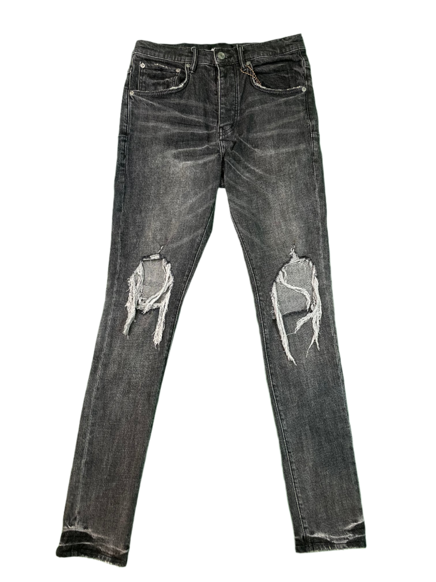 Purple Brand Knee Rip Grey Jeans