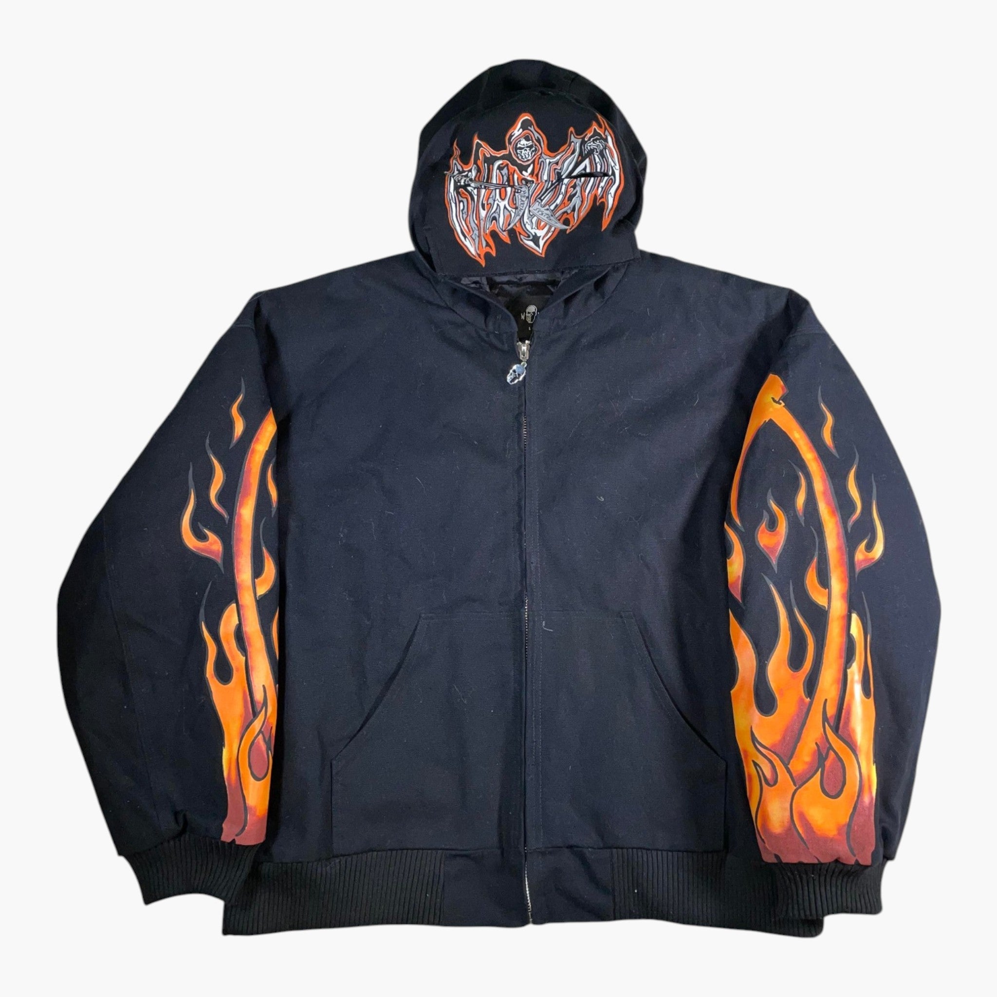 Warren Lotas Carhartt Flame Black & Orange Jacket