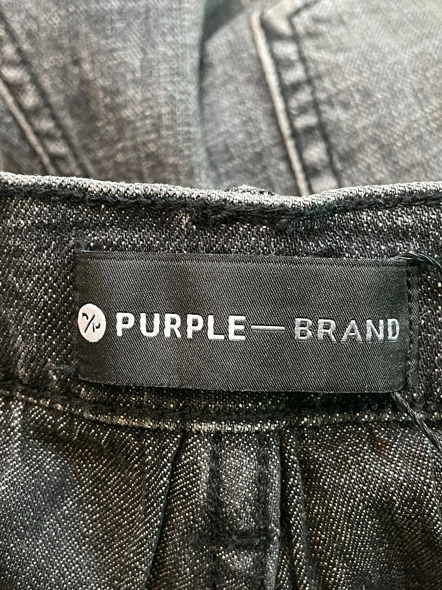 Purple Brand Knee Rip Grey Jeans