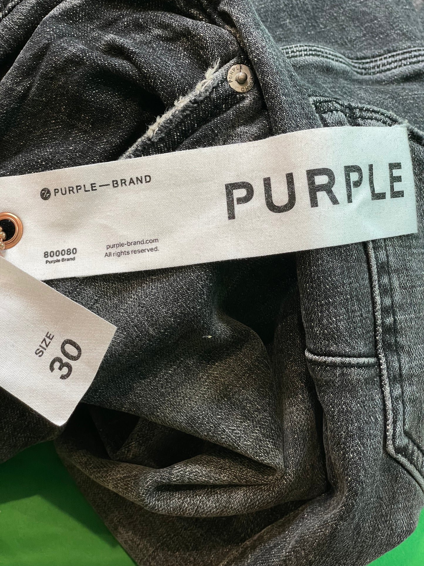 Purple Brand Knee Rip Grey Jeans