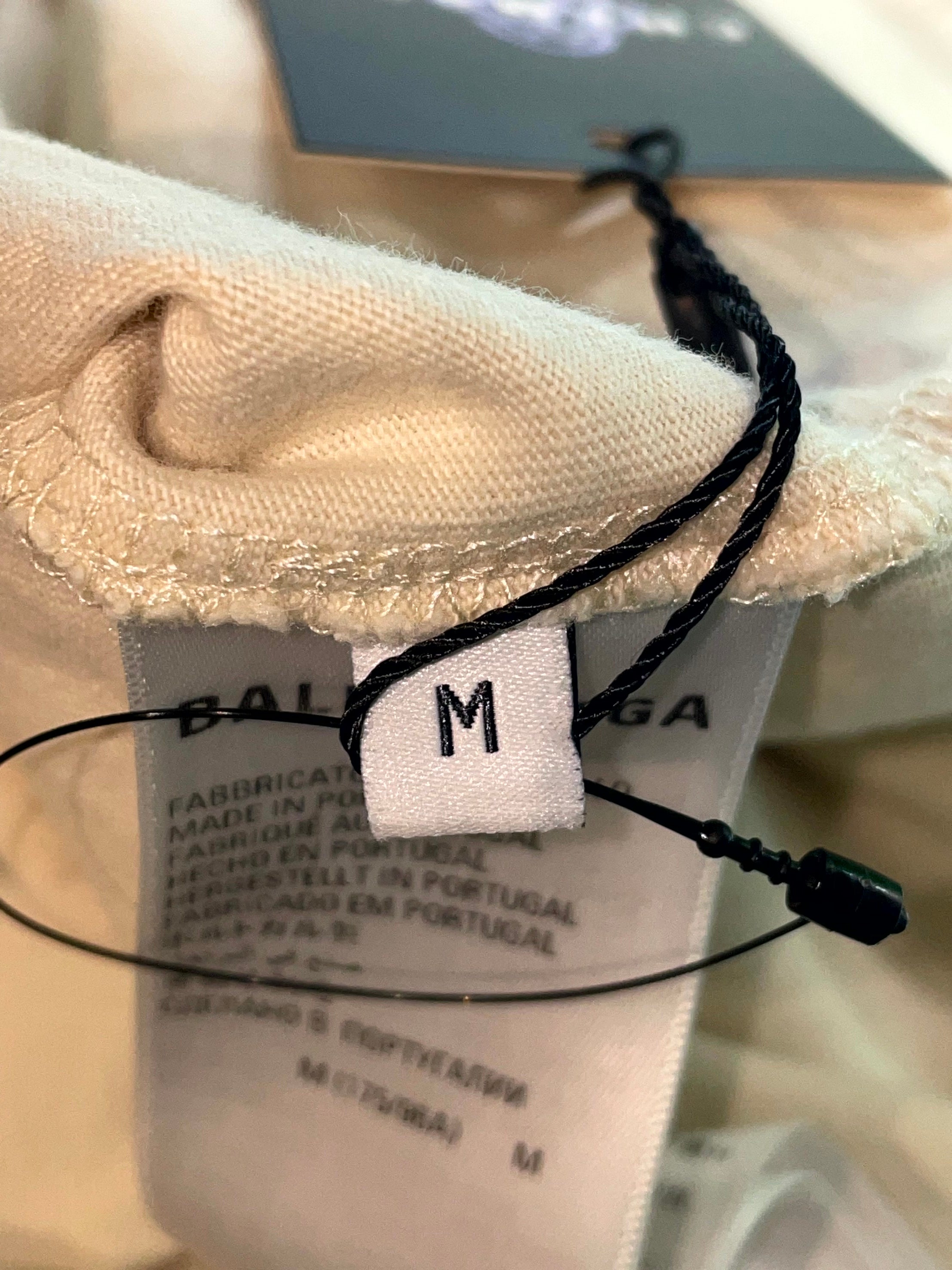 Balenciaga Logo Cream & Black Tee