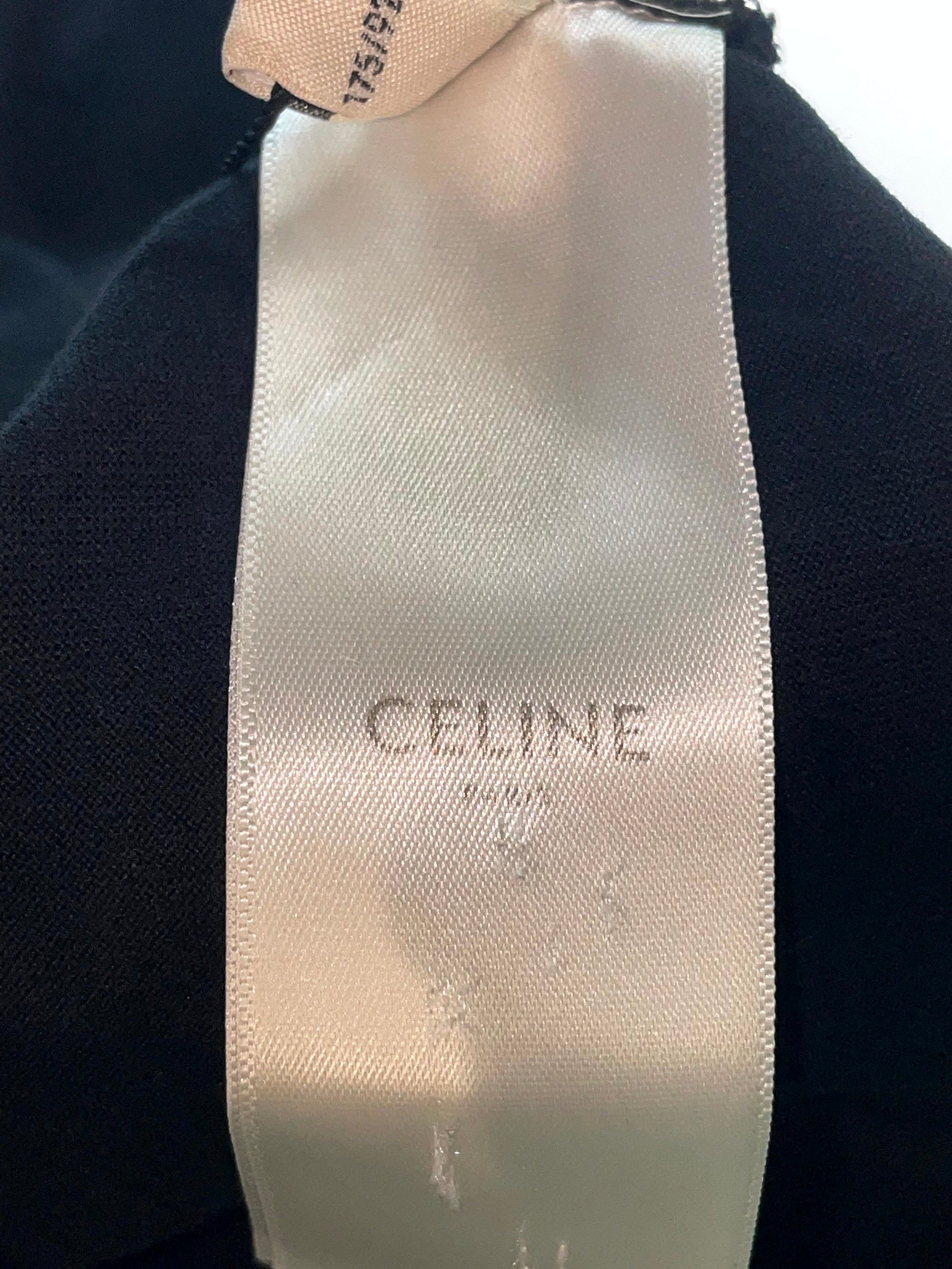 Celine 'Arc Logo' Black & Mustard Yellow Tee