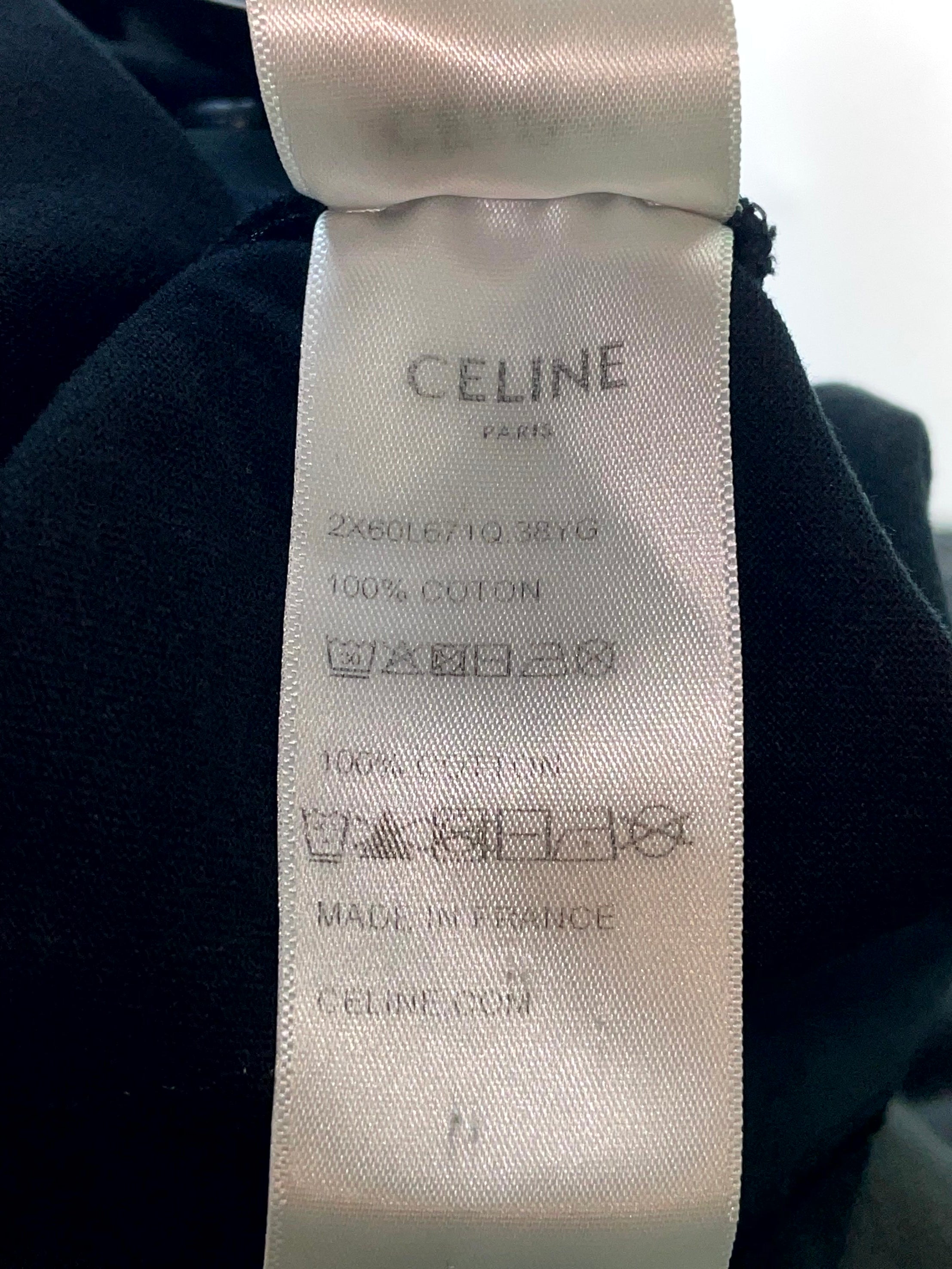 Celine 'Arc Logo' Black & Mustard Yellow Tee