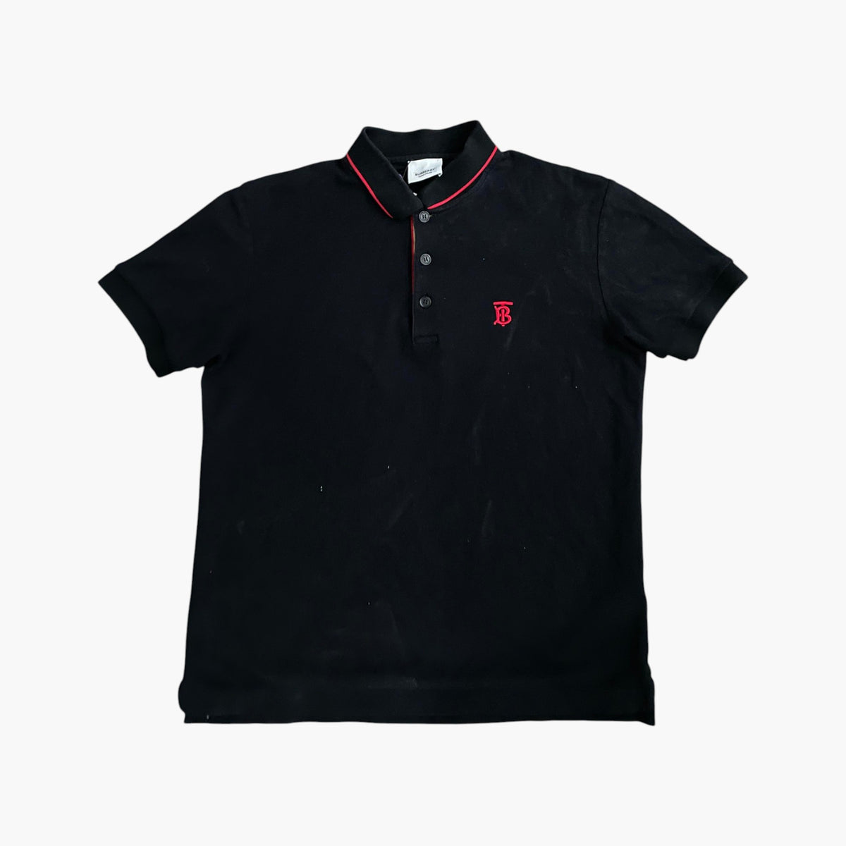 Burberry Collar Logo Black Polo Used XS