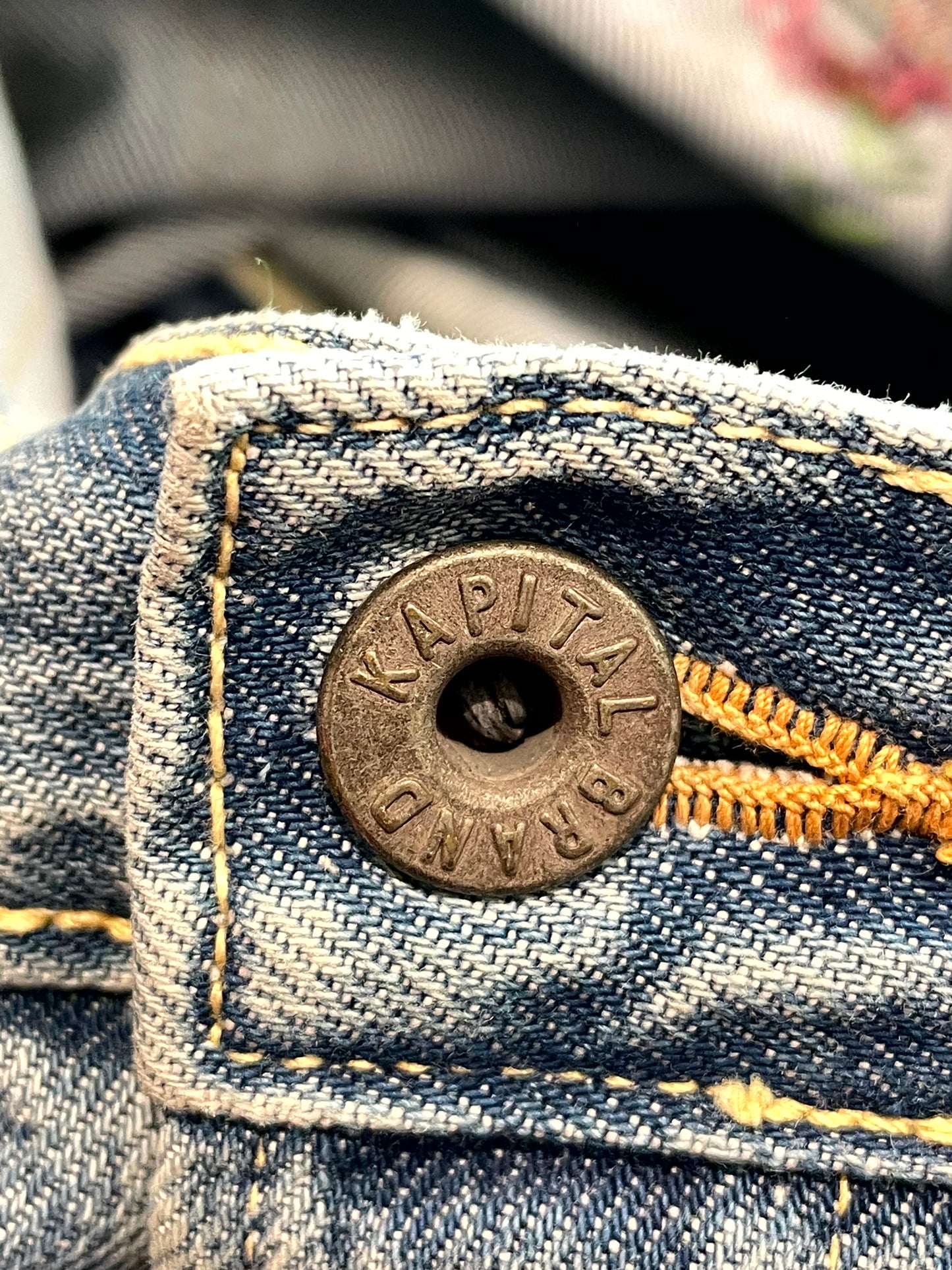 Kapital Patchwork Denim Light Wash Jeans