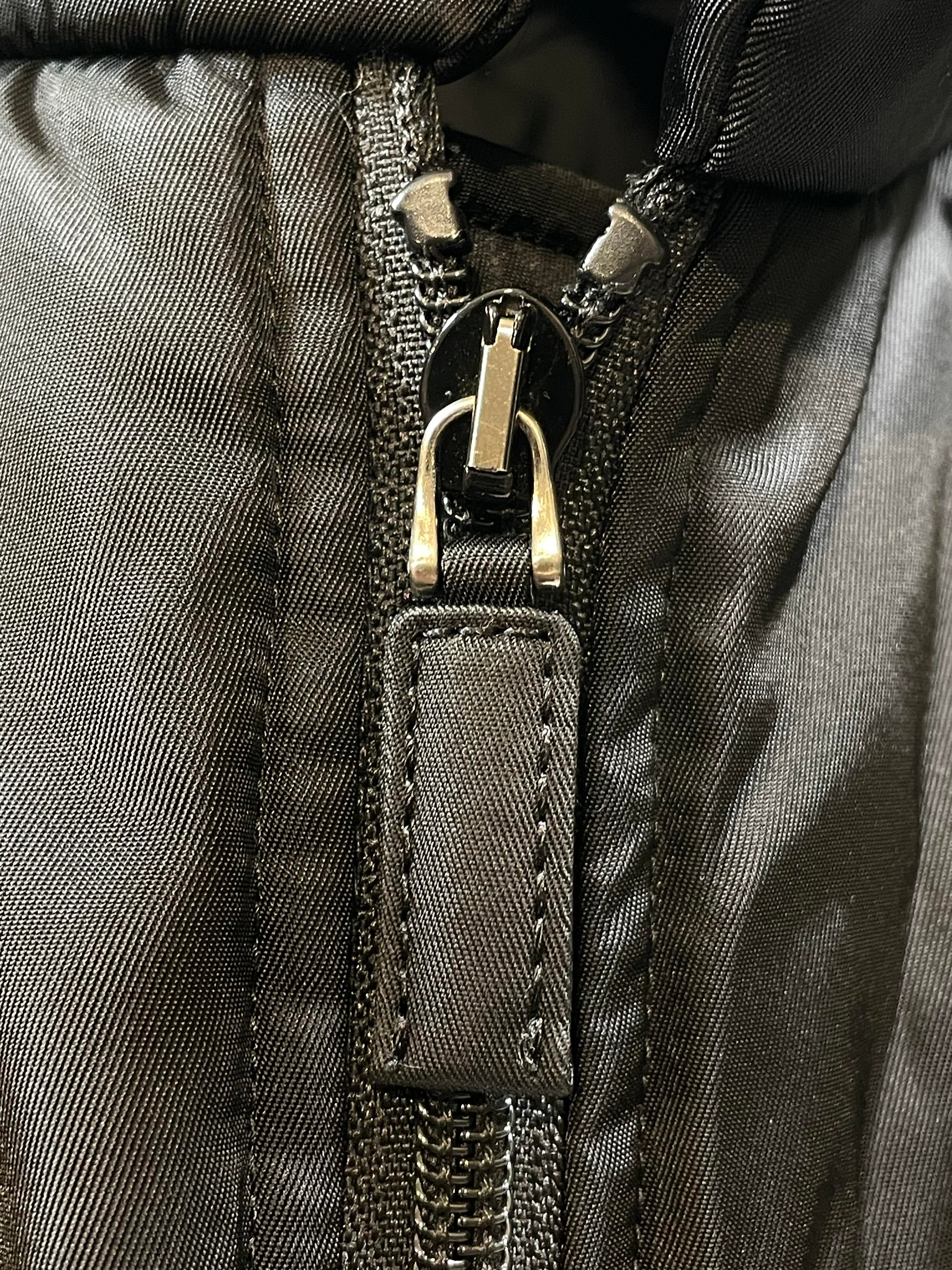 Prada Nylon Plaque Black Puffer Jacket