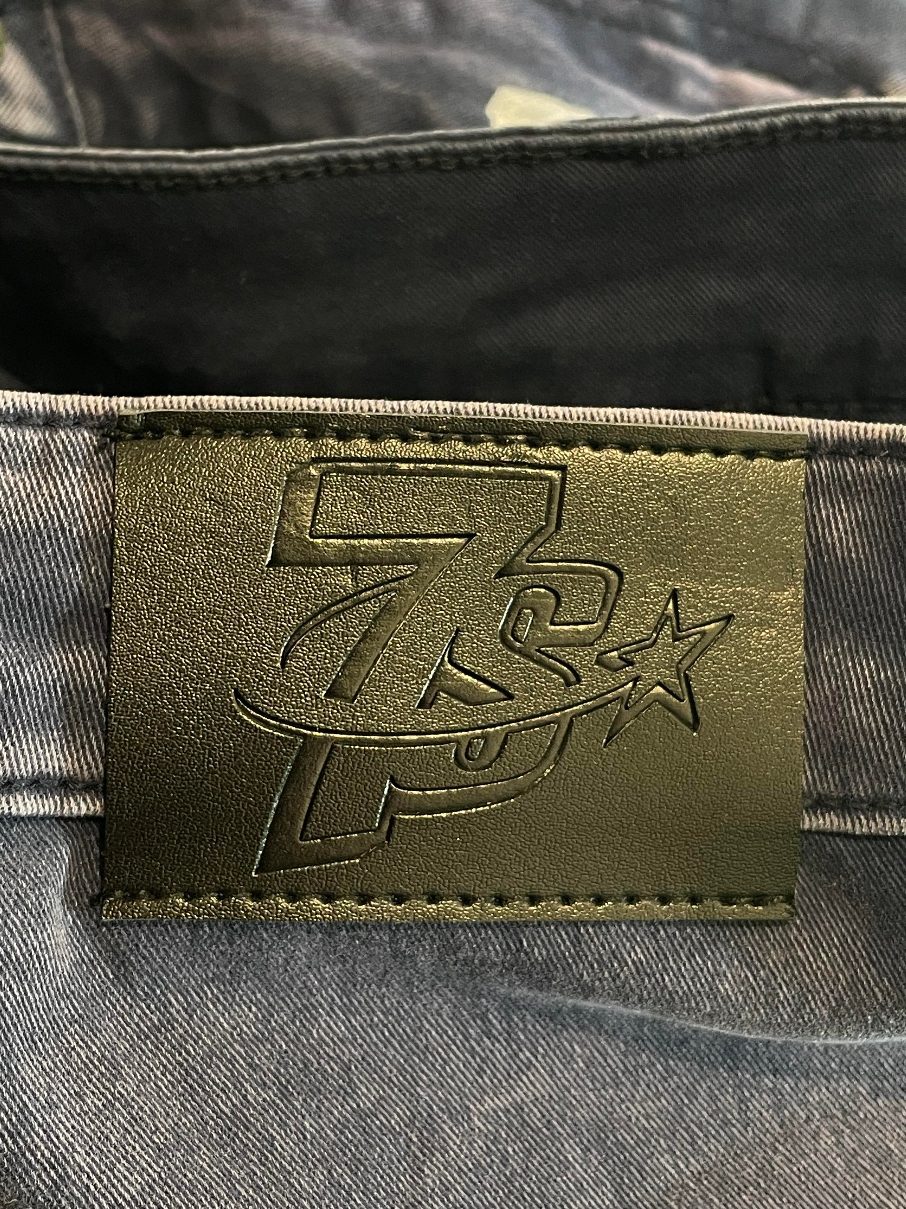 Triple Sevens 7 Flared Blue Denim Pants
