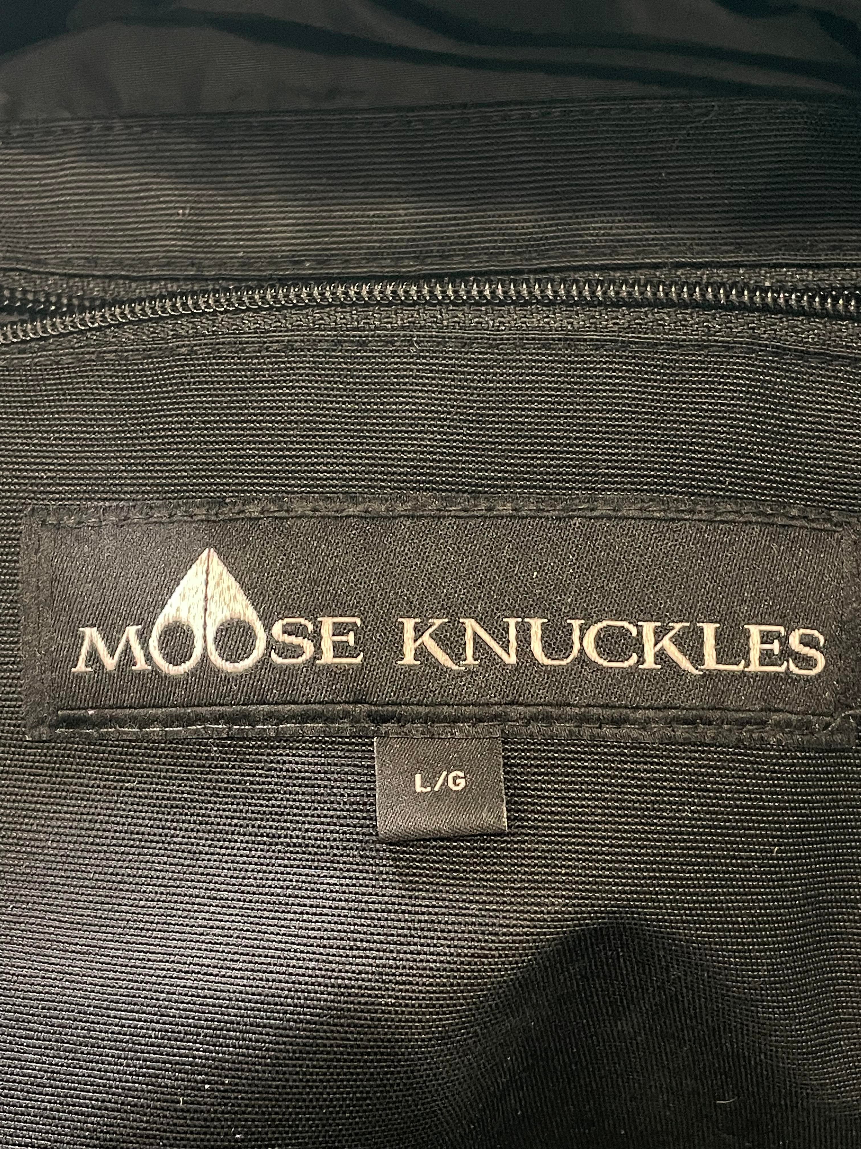 Moose Knuckles 3Q White Fur Black Jacket
