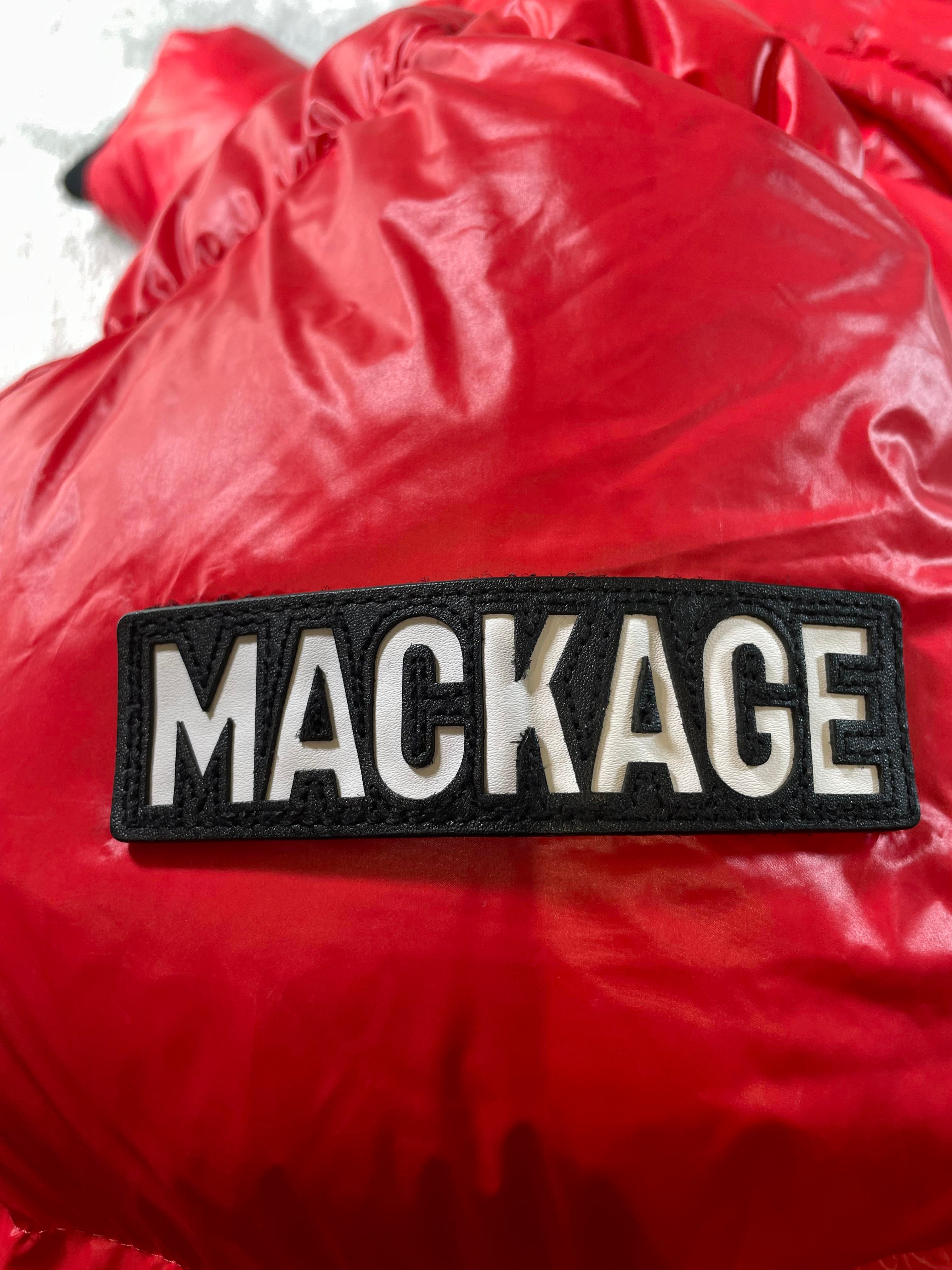 Mackage Sleeve Logo Red Puffer Jacket