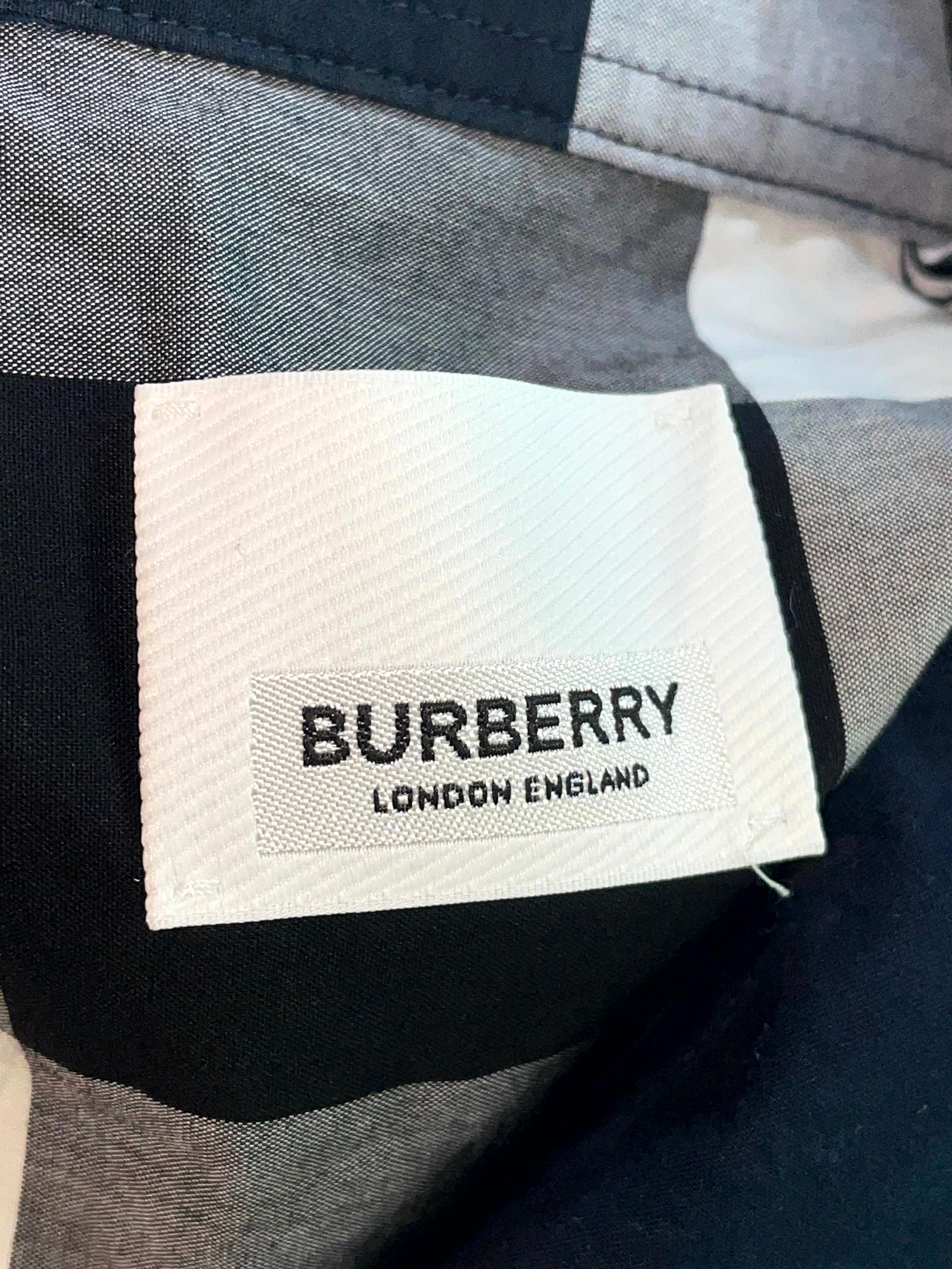 Burberry Button Up Navy Shirt