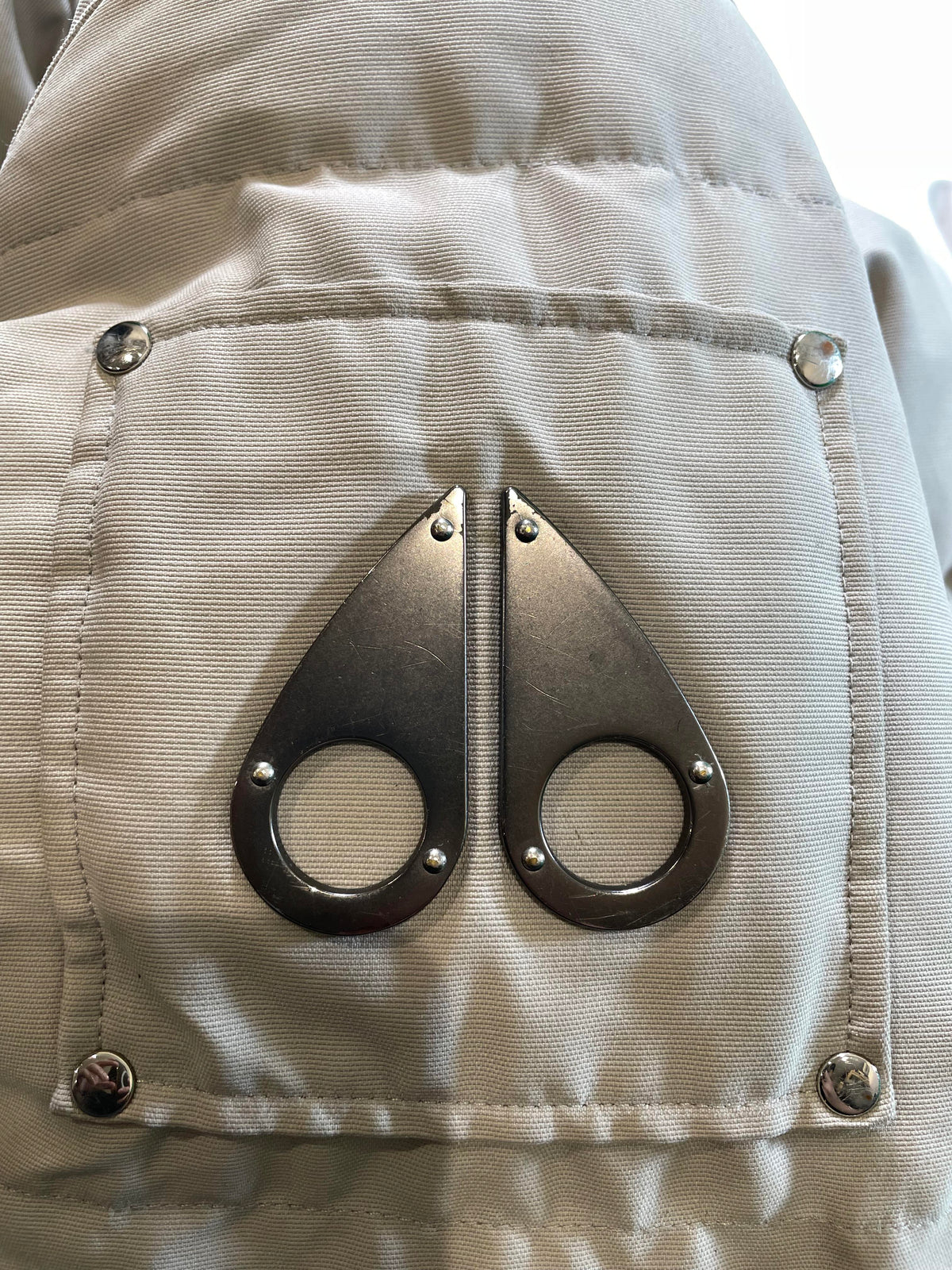 Moose Knuckles 3Q White Fur Tan Jacket