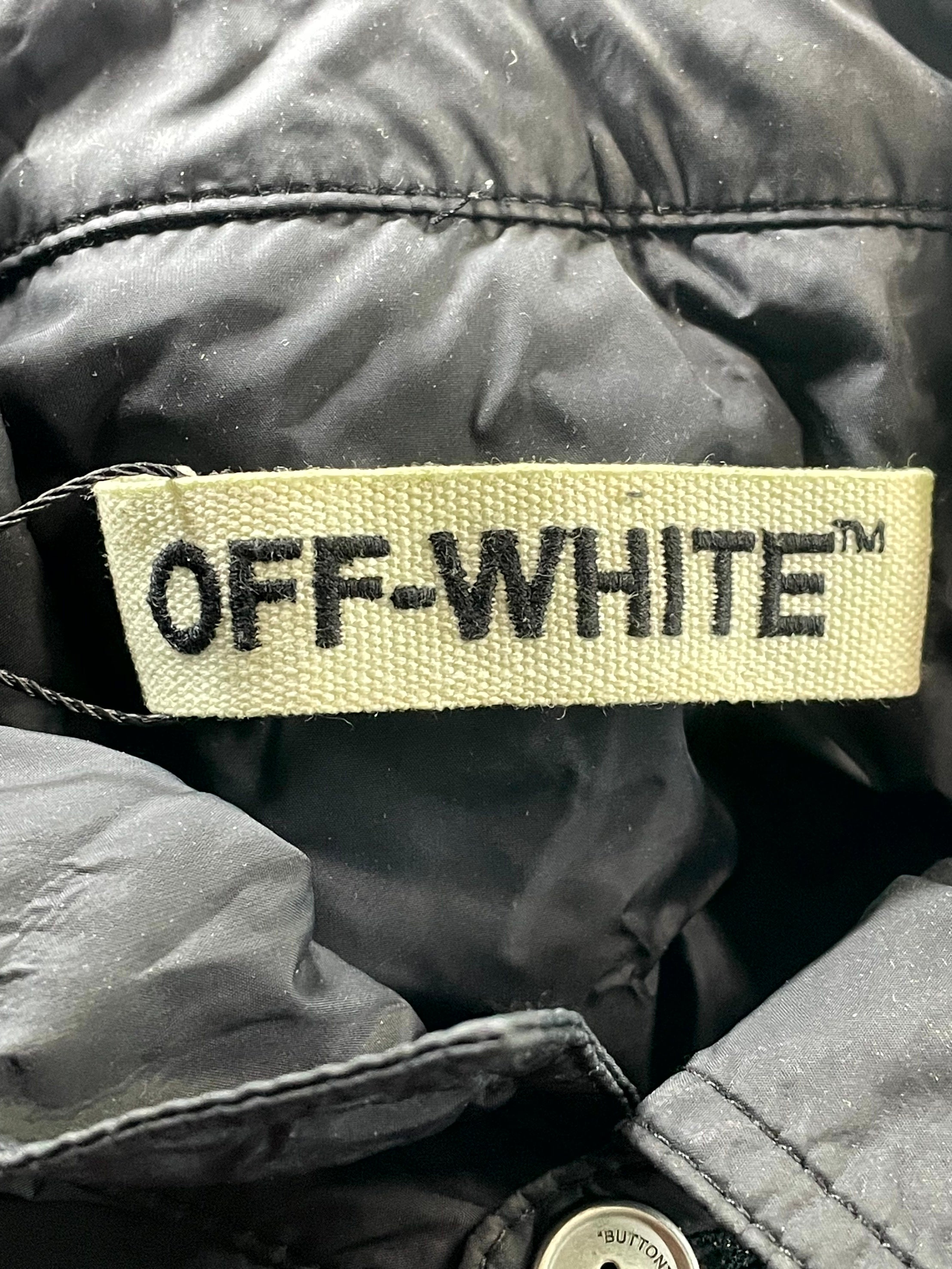 Off White Plaid Padded Red & Black Jacket