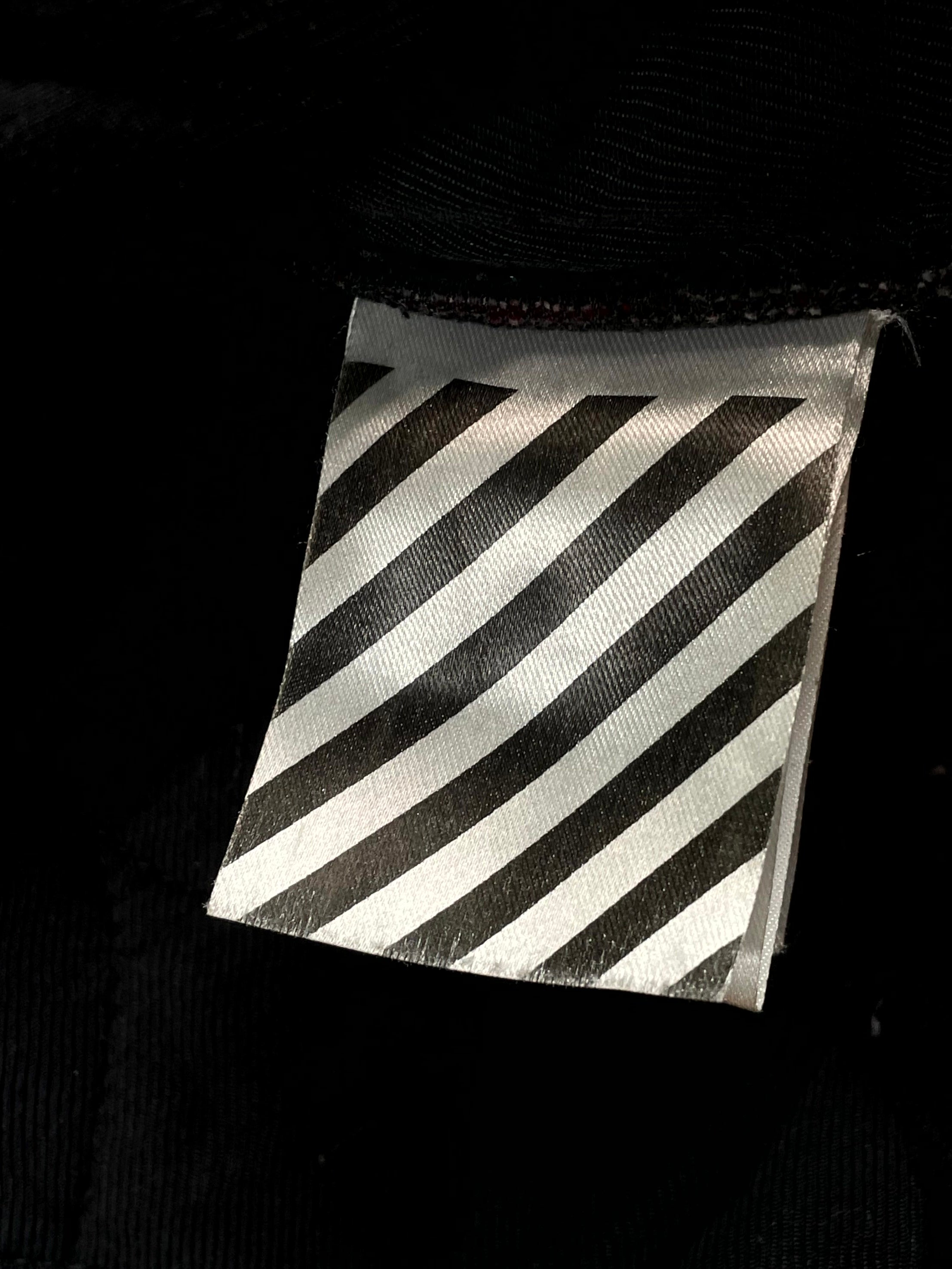 Off White Plaid Padded Red & Black Jacket