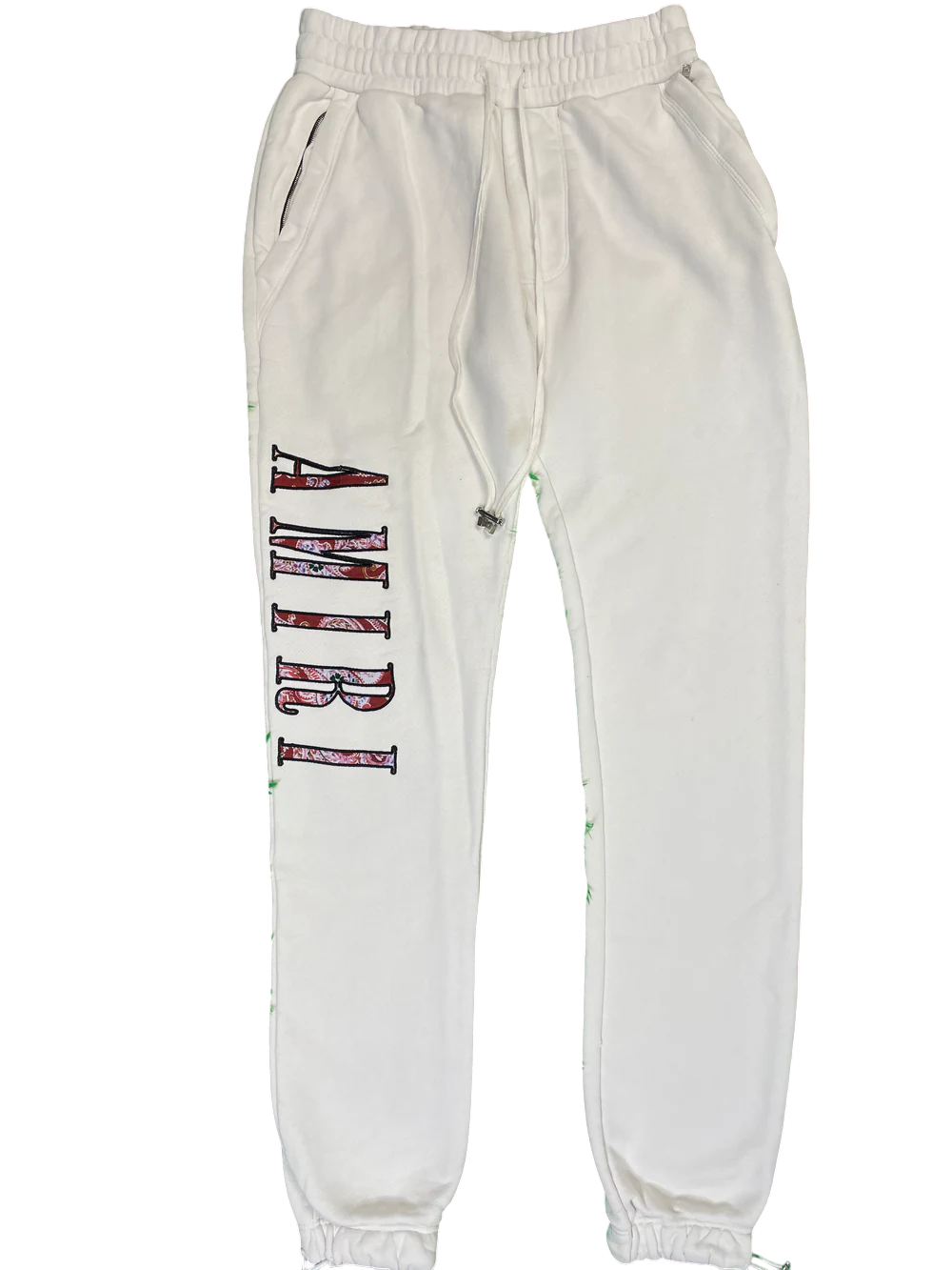 Amiri White & Red Sweats