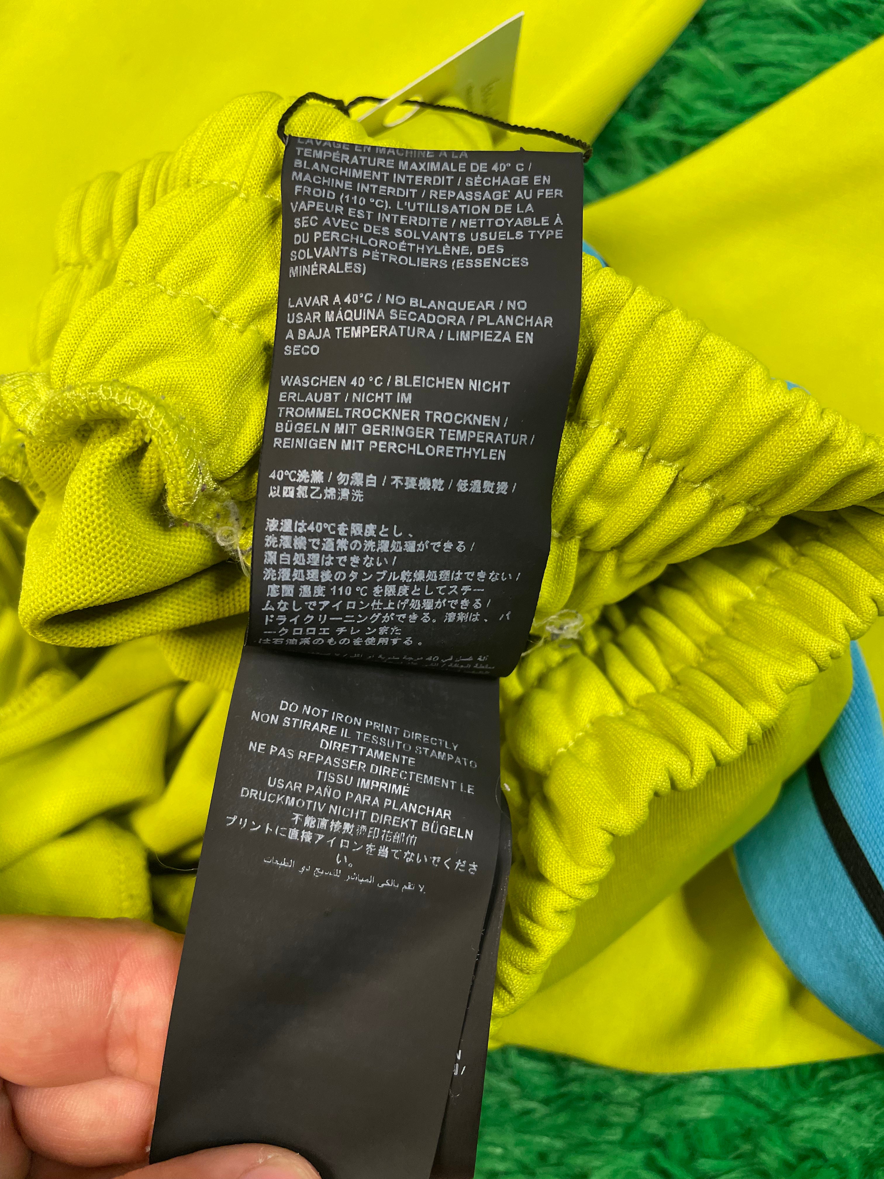 Palm Angels Yellow & Lime Blue Track Pants