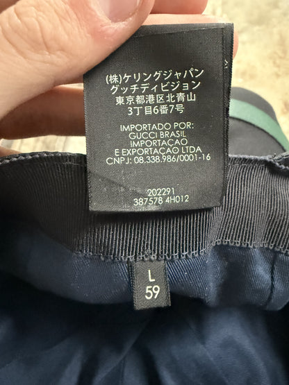 Gucci Cap Monogram Navy Nylon Used Large