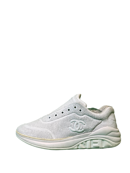 Chanel Glitter White Sneaker