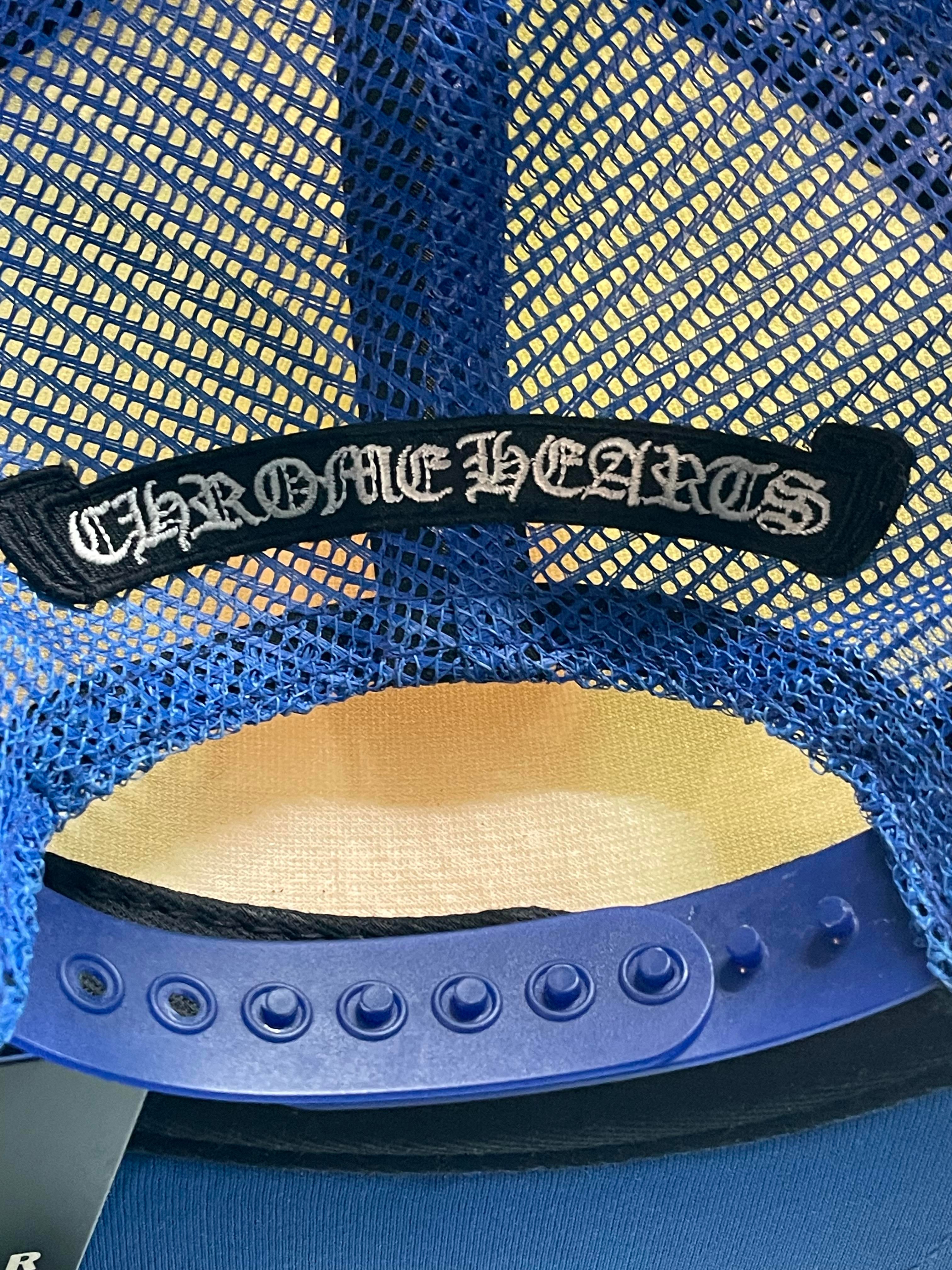 Chrome Hearts 'Eye Chart' Red, White & Blue Trucker Cap