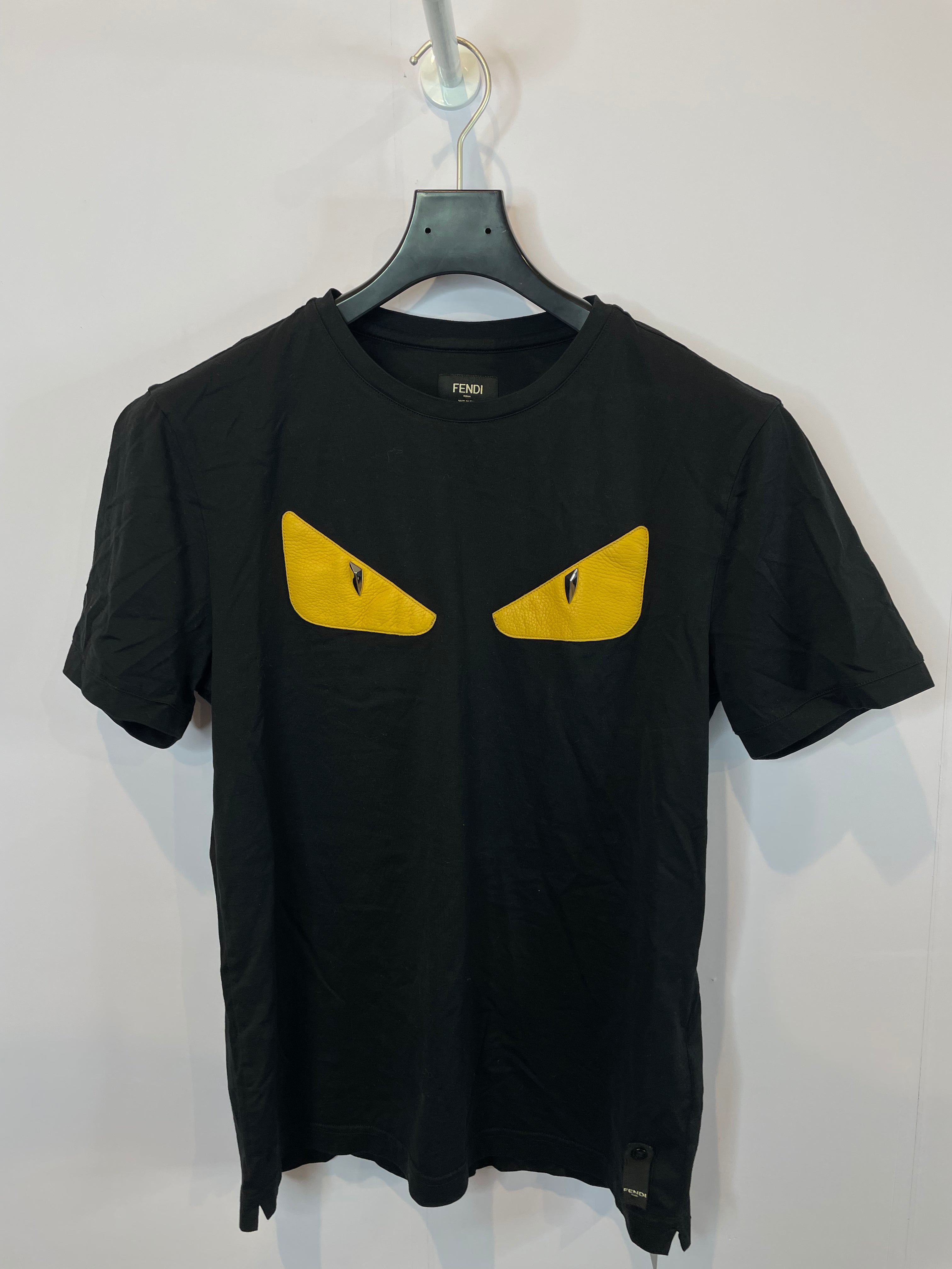 Fendi Monster Eyes Tee Black Yellow Used 48 (Small)