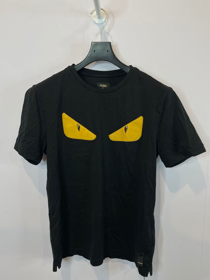 Fendi Monster Eyes Tee Black Yellow Used 48 (Small)