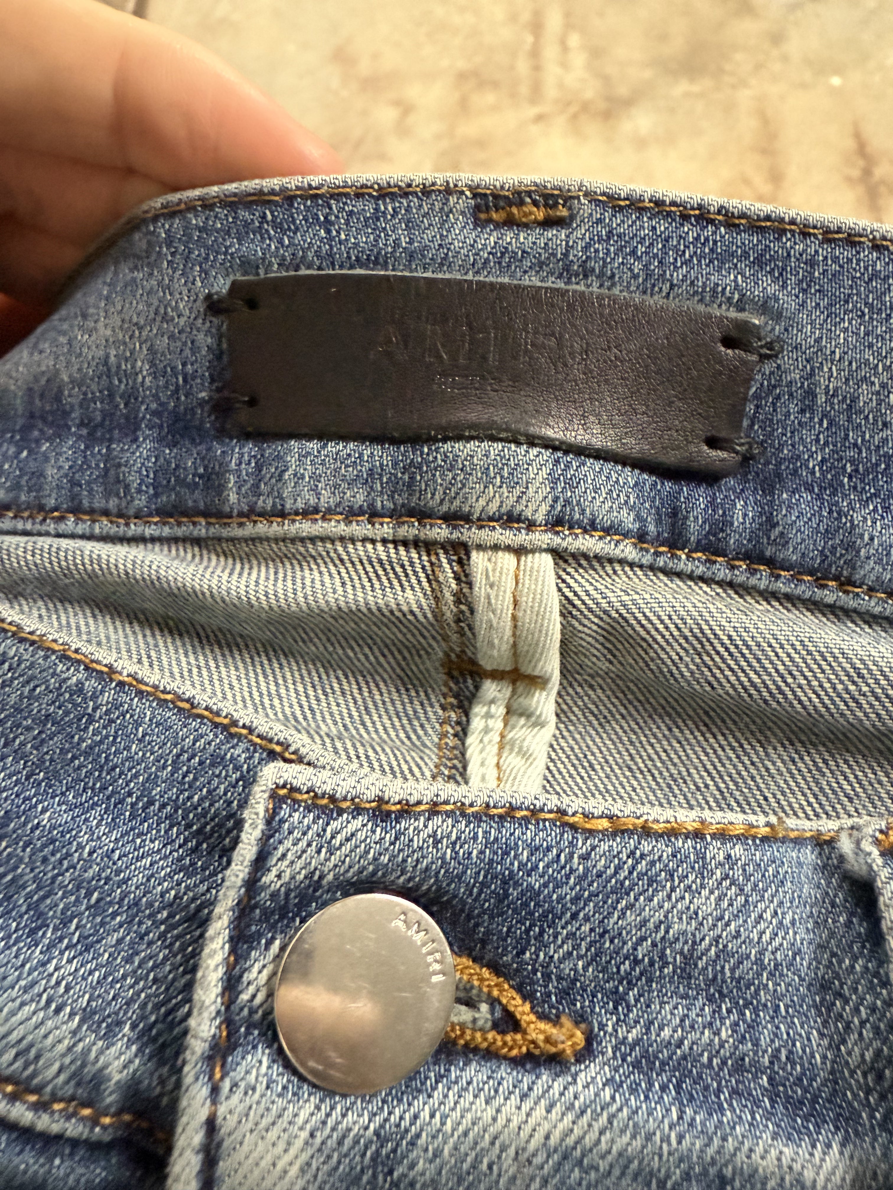 Amiri Plain Thrasher Light Wash Jeans