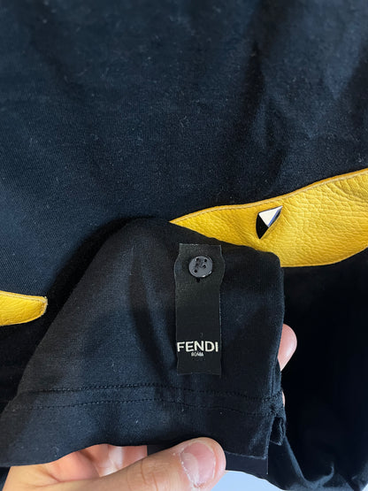 Fendi Monster Eyes Tee Black Yellow Used 48 (Small)