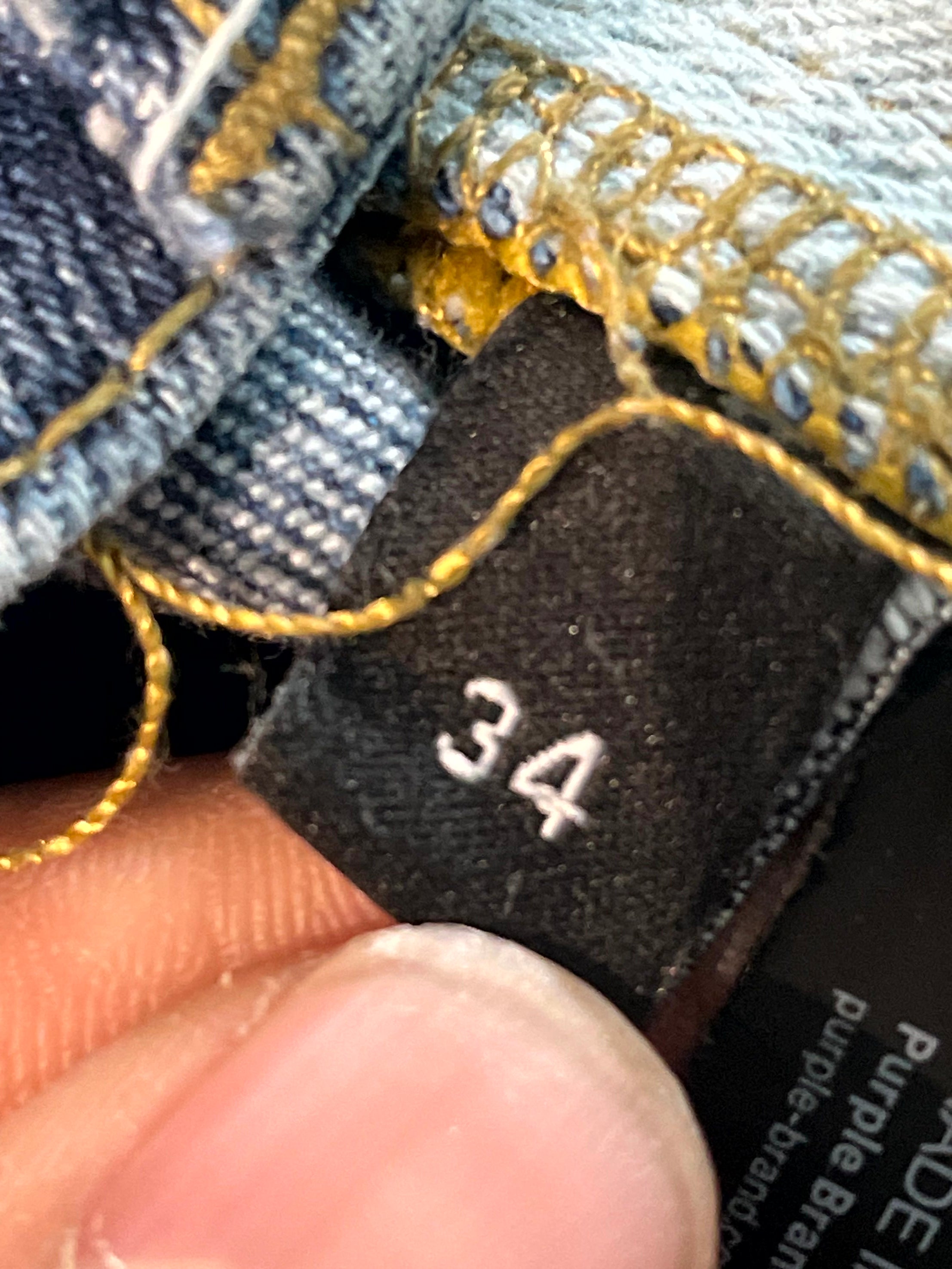 Purple Brand Splatter Dark Wash Jeans