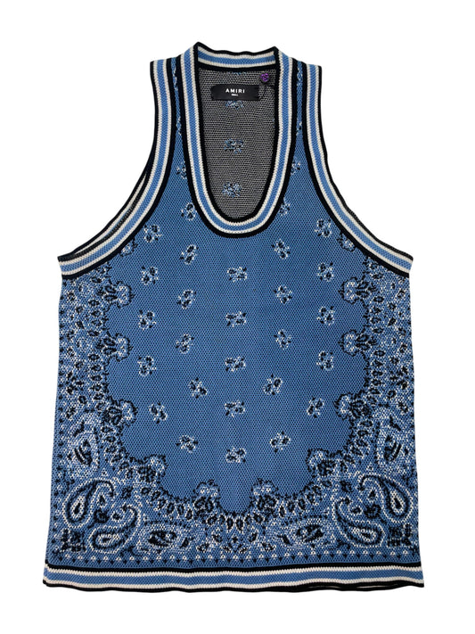 Amiri Baby Blue MA Knit Tank Top