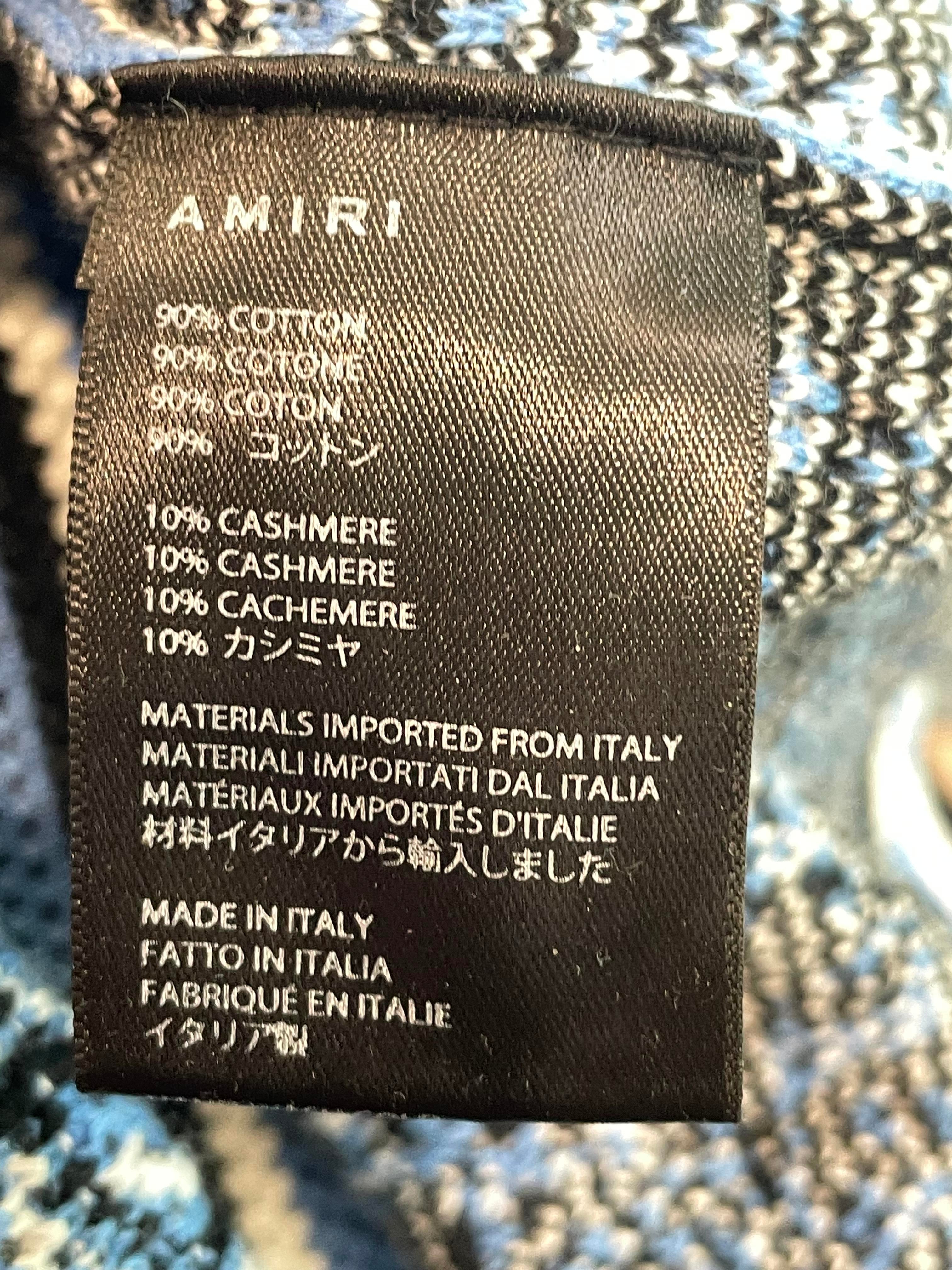 Amiri Baby Blue MA Knit Tank Top