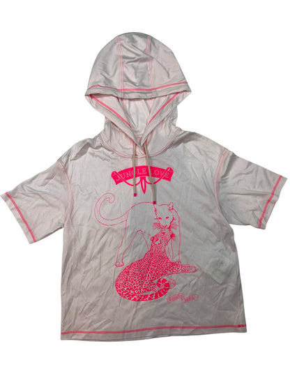 Hermes Jungle Love Women Pink Hooded T-Shirt