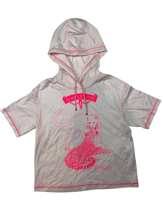 Hermes Jungle Love Women Pink Hooded T-Shirt