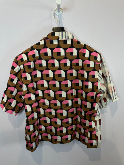 Prada Button Up Brown Pink New With Tags Medium