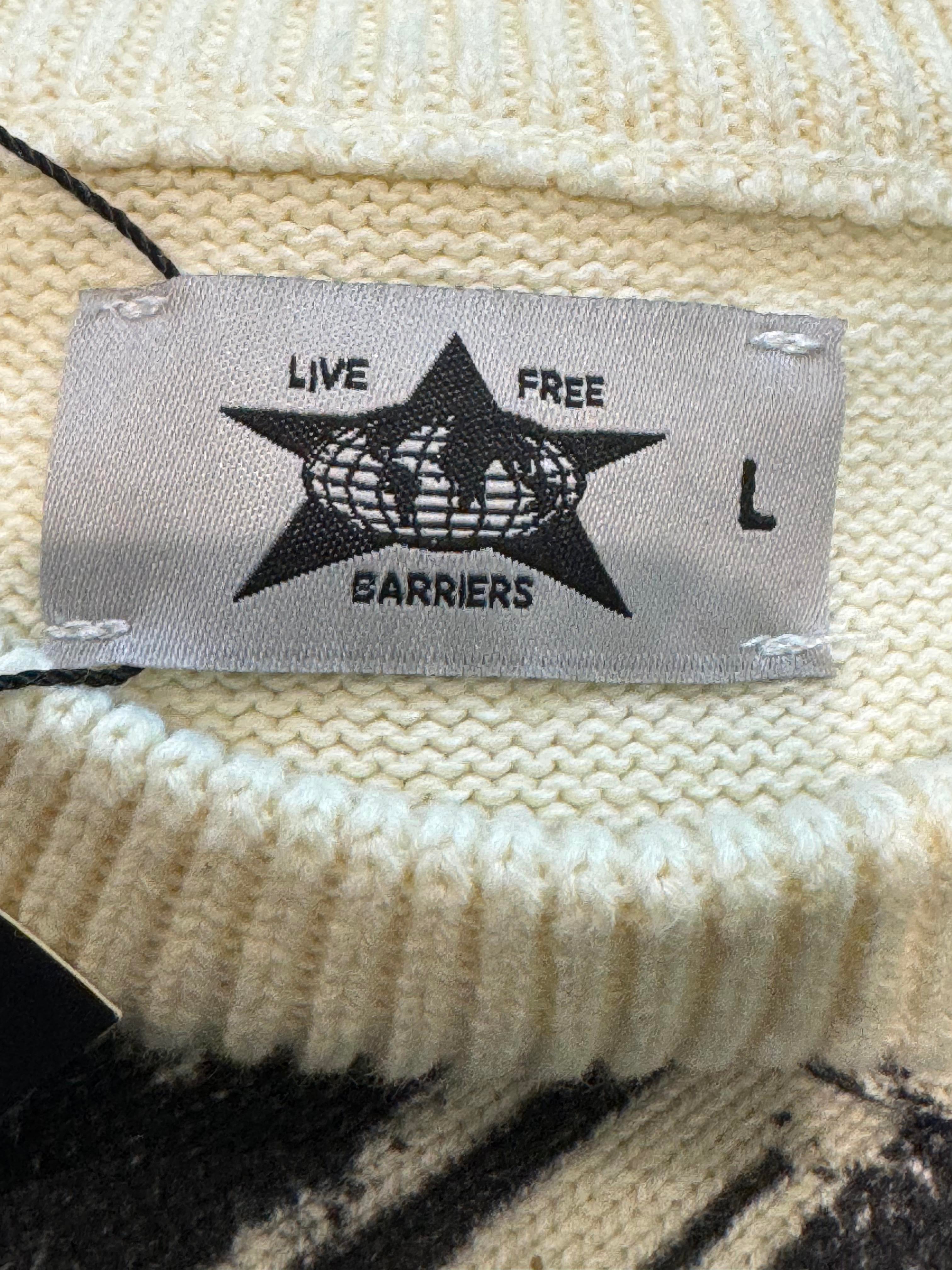 Barriers Knit Crewneck Cream Black