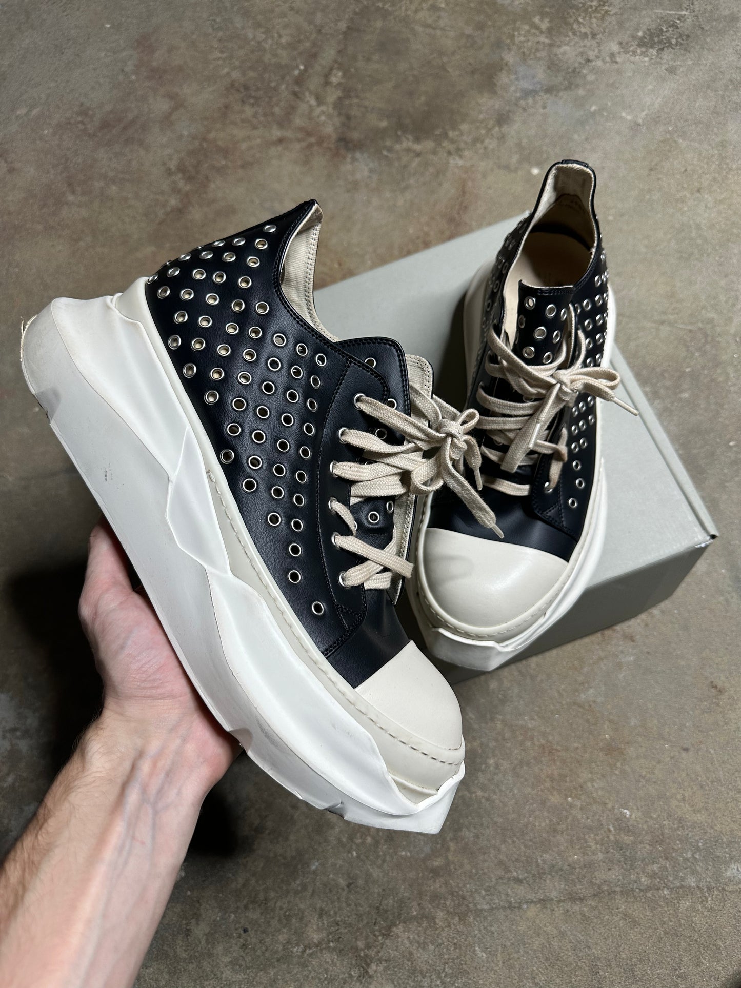 Rick Owens Abstract Low Studded Used 45.5 (US 12.5) With Box