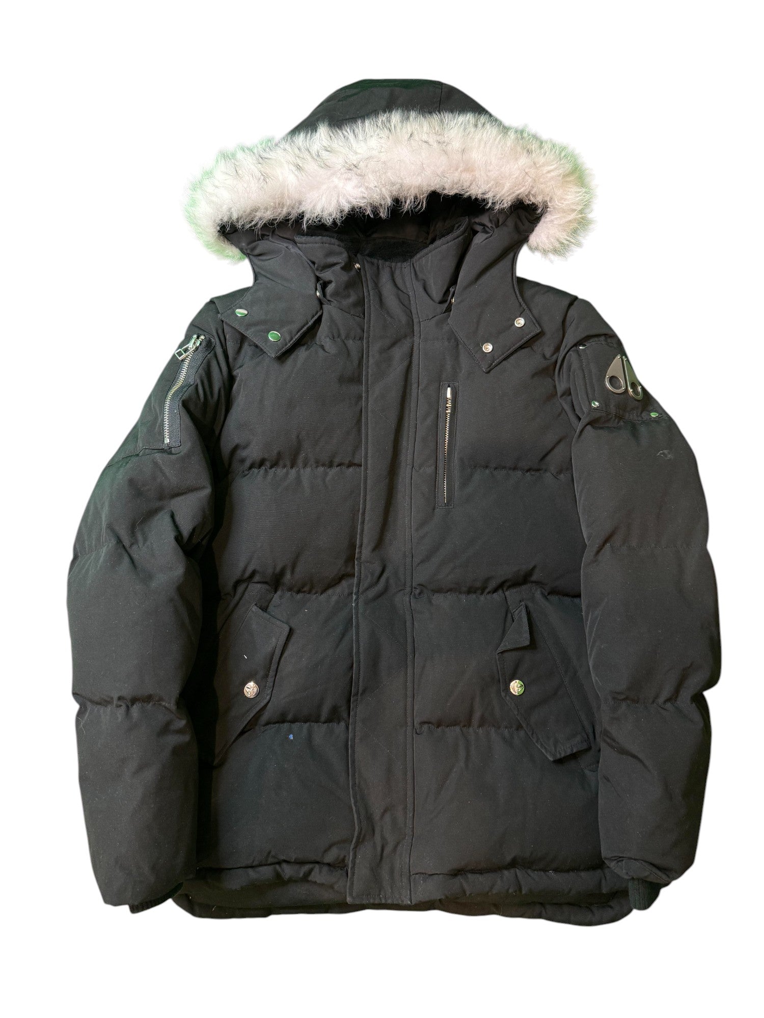Moose Knuckle Black White Fur Jacket (KIDS)