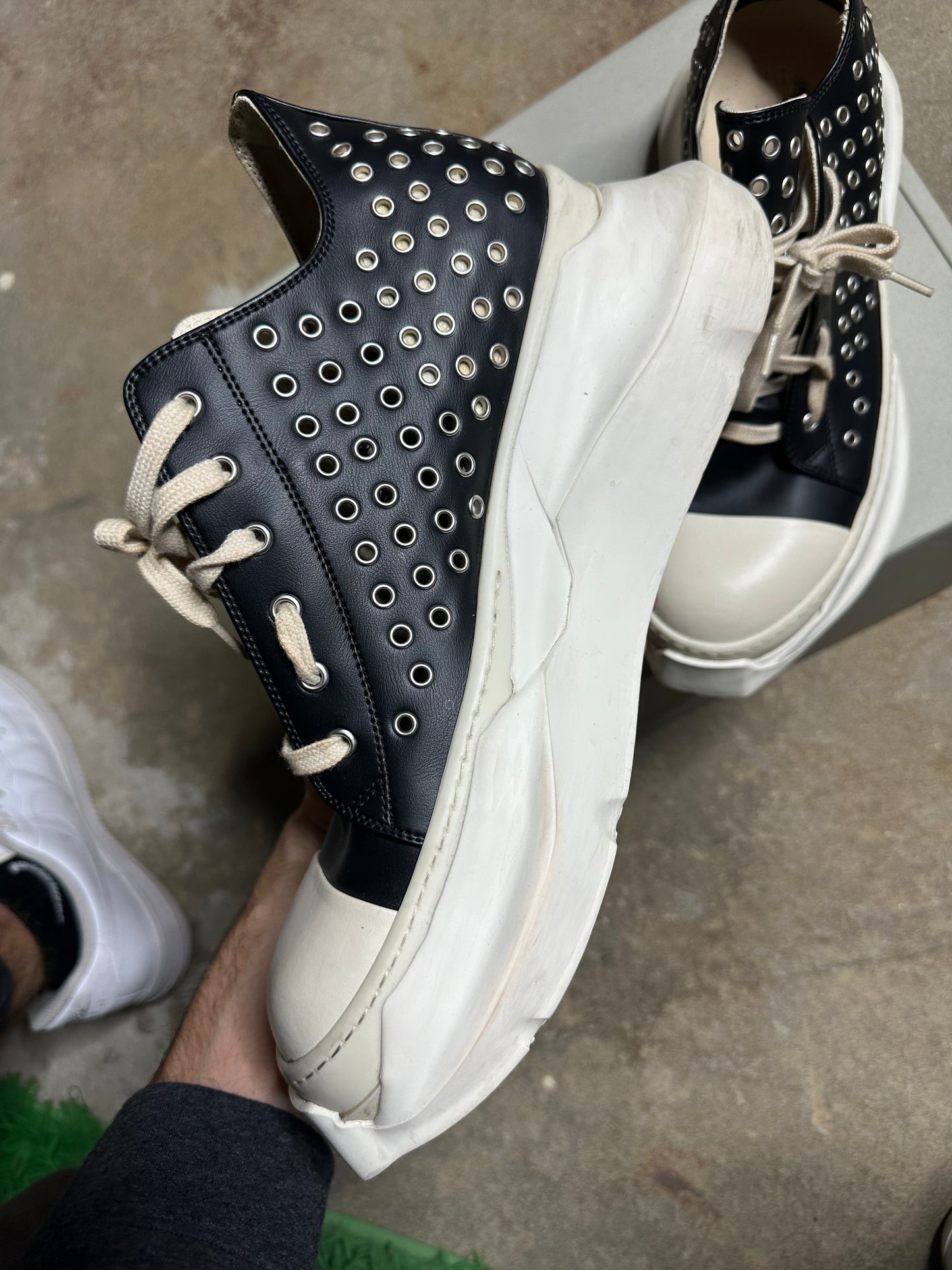 Rick Owens Abstract Low Studded Used 45.5 (US 12.5) With Box