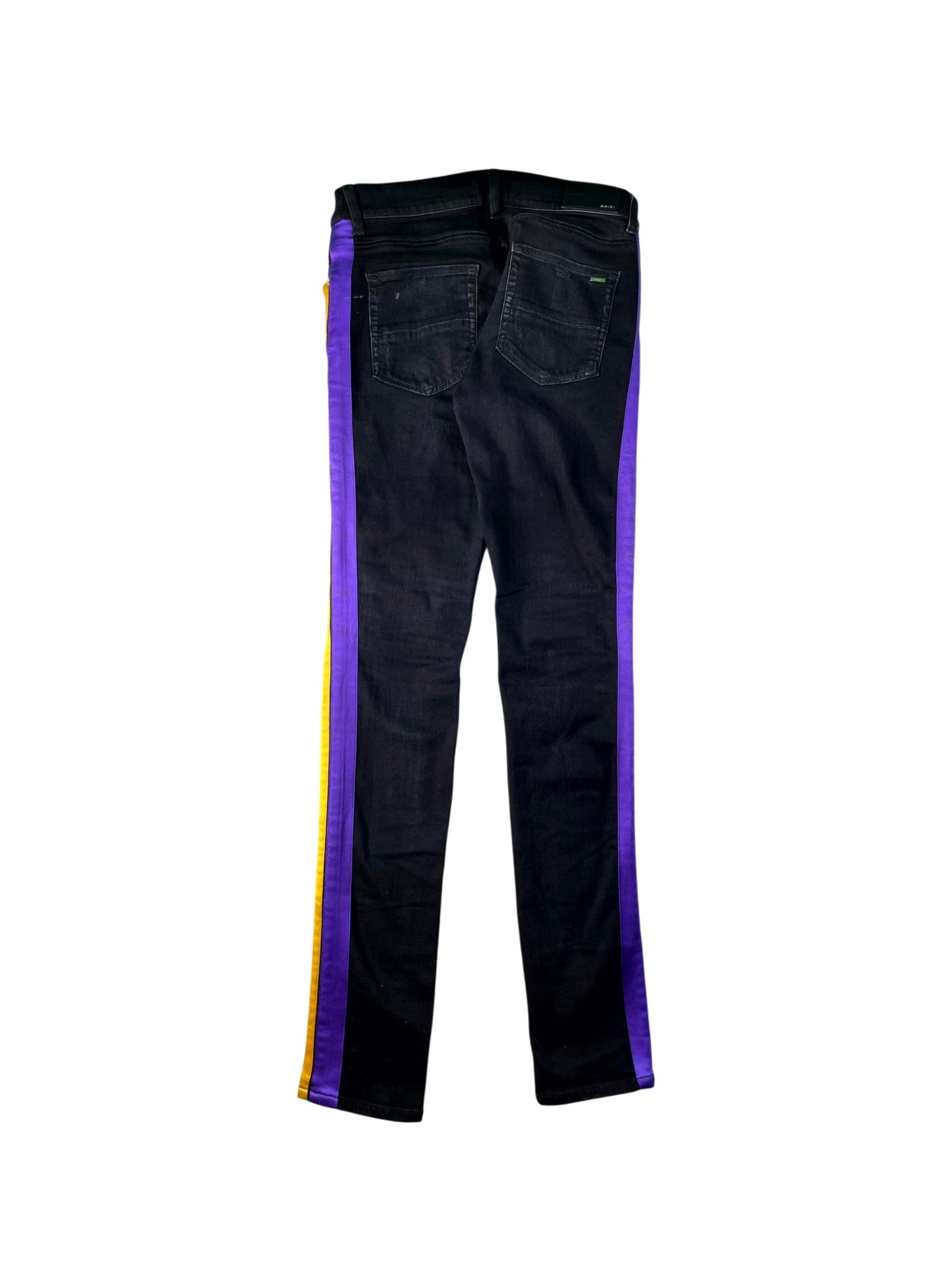 Amiri Lakers Stripe Black Jeans