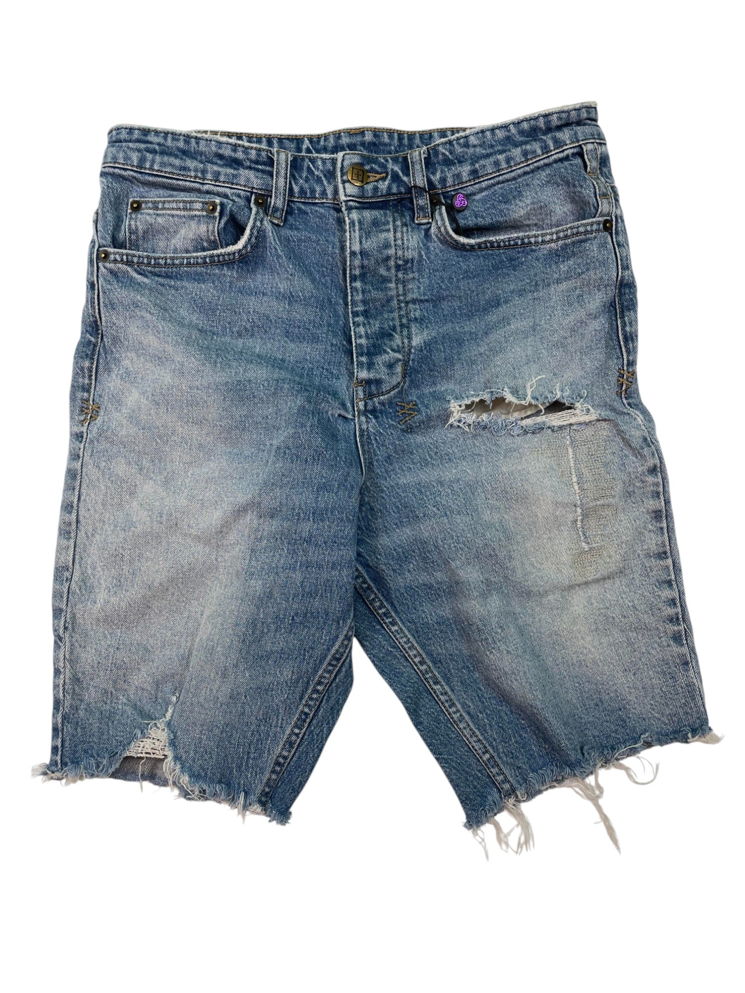 Ksubi Light Wash Jean Shorts