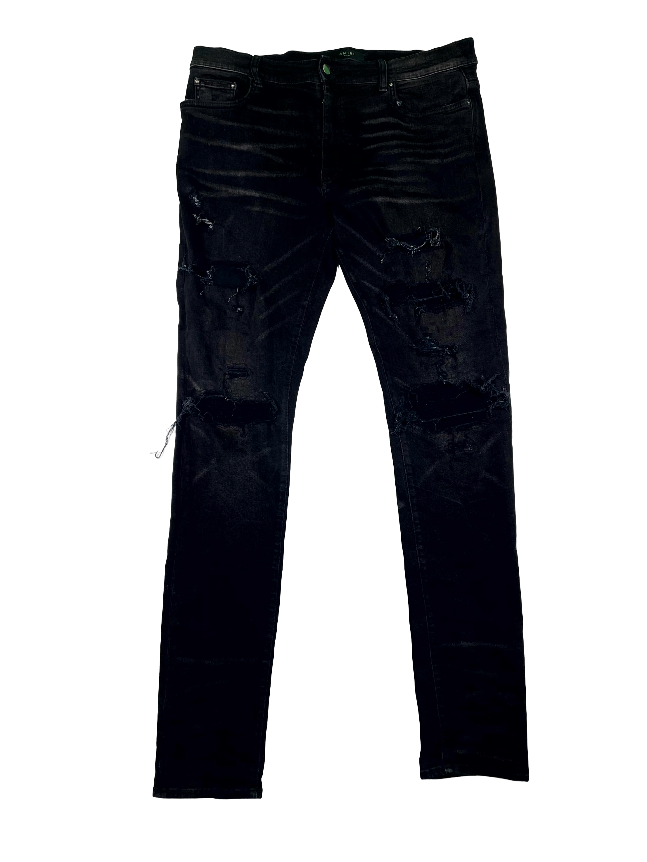 Amiri MX1 Wool Patch (Zipper)  Black Jeans