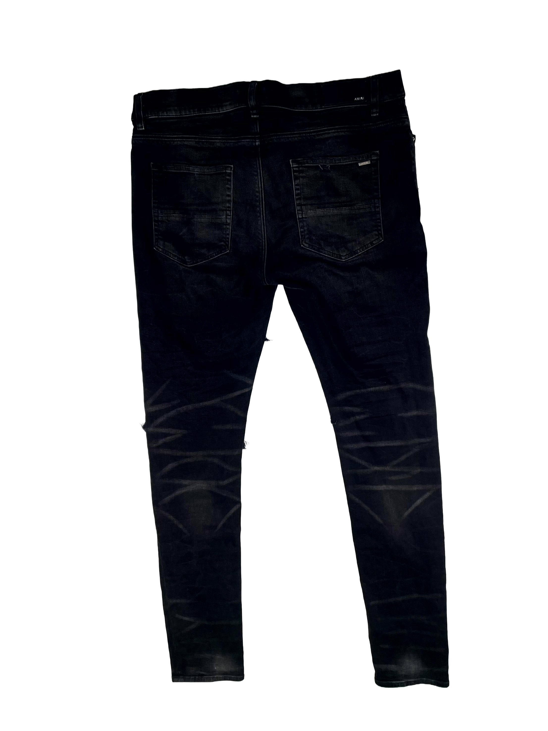 Amiri MX1 Wool Patch (Zipper)  Black Jeans